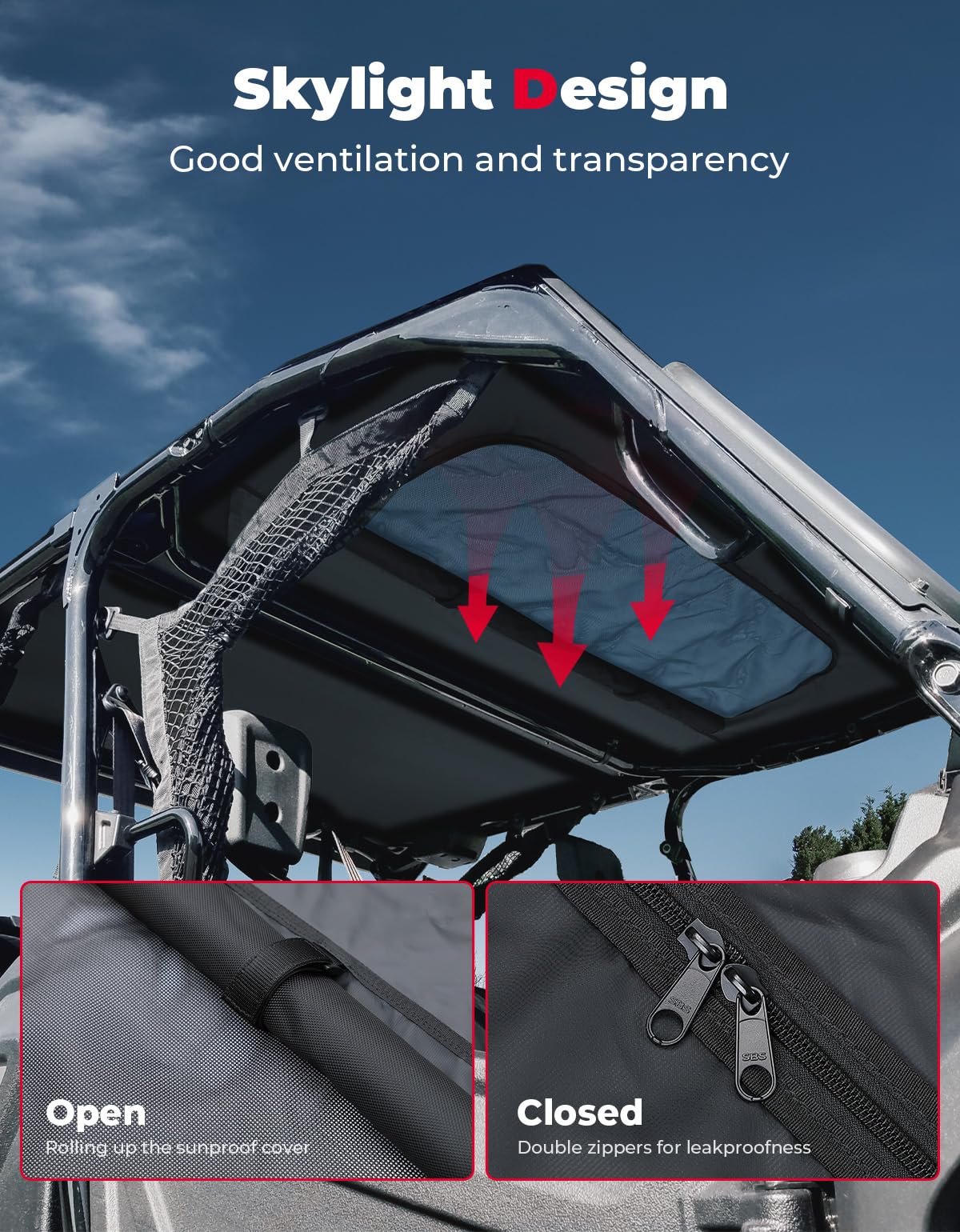 Upgraded Soft Roof for Pioneer 1000-5 2016-2023 - Image 4