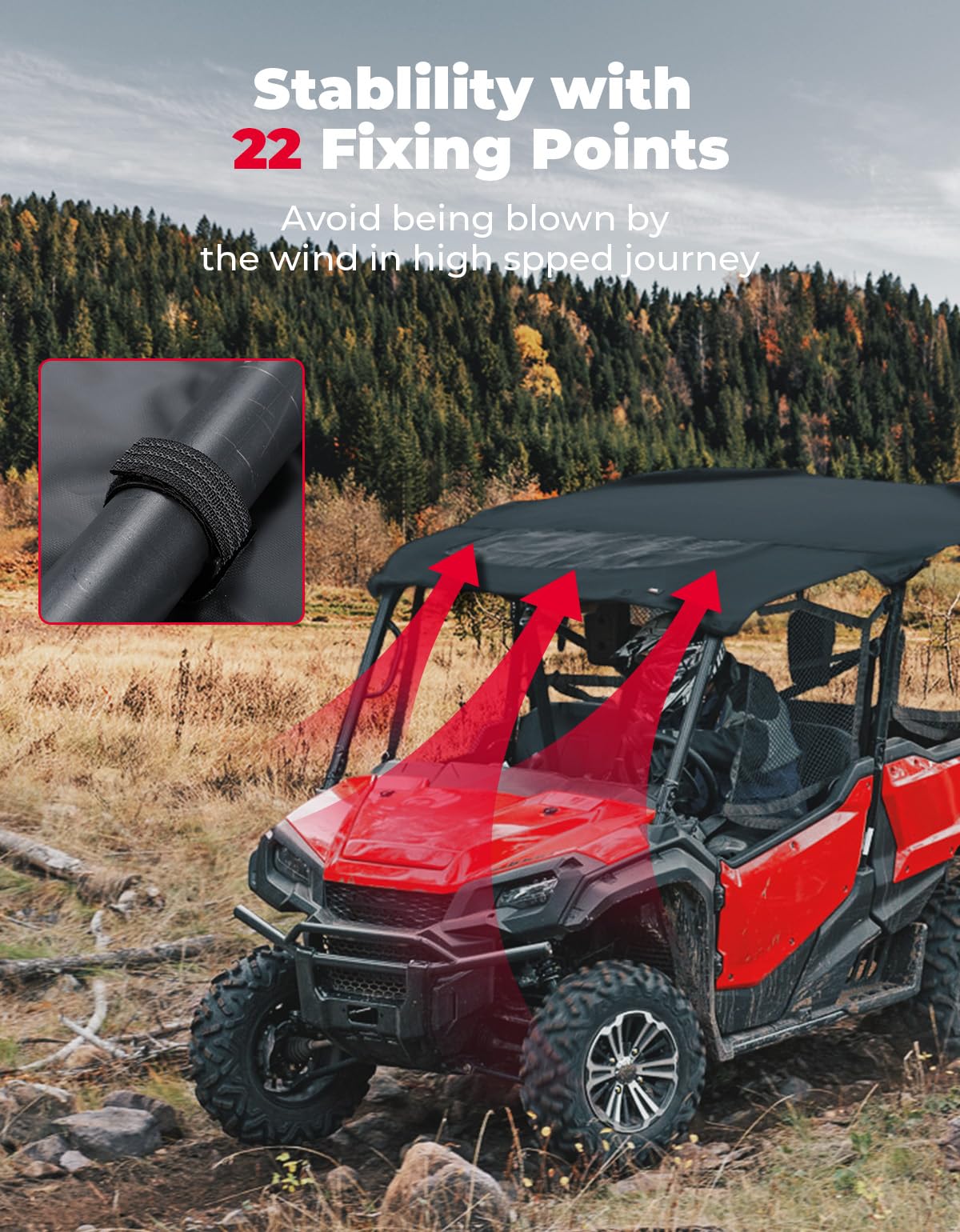 Upgraded Soft Roof for Pioneer 1000-5 2016-2023 - Image 5