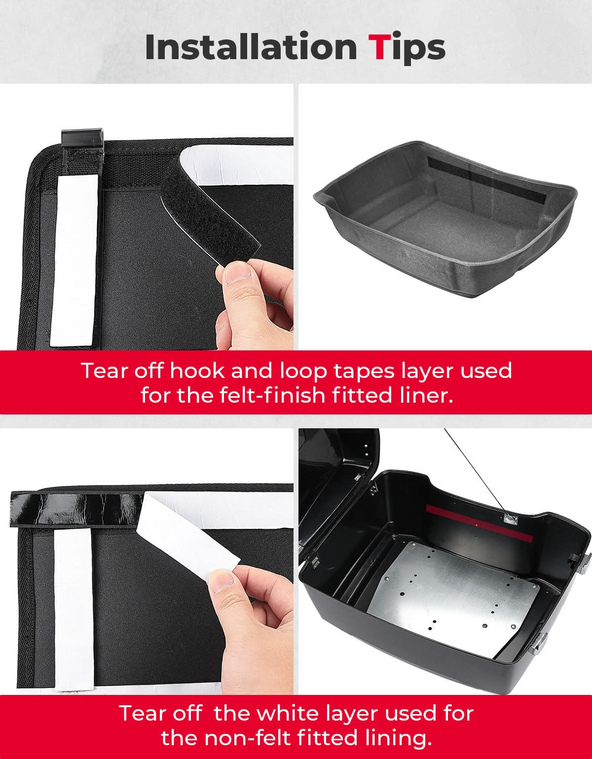 Upgraded Tour Pack Organizers with Hooks for Touring Street Glide Road King 2014-2025 - Image 4