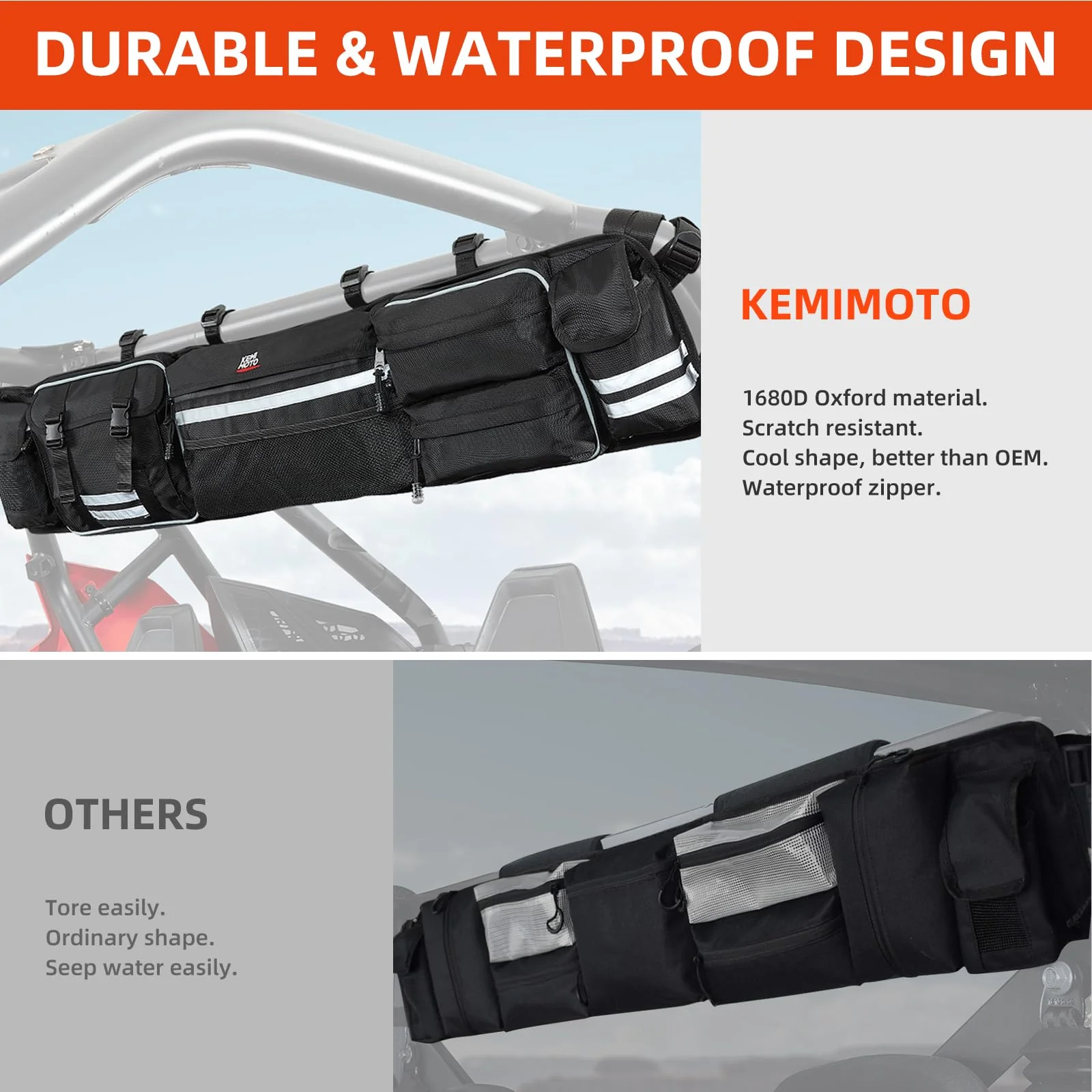 Universal UTV Roll Cage Organizer for Polaris Ranger RZR/ Pioneer Talon - Image 4