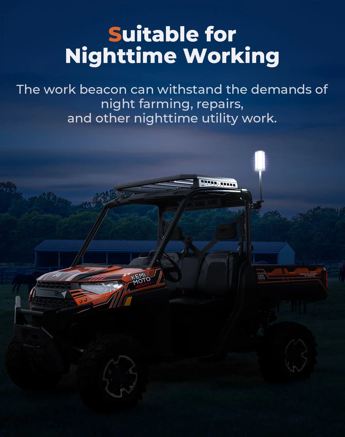Upgraded Work Beacon Light for Polaris PRO XD/Ranger1000/XP 1000 2018-2025 - Image 7