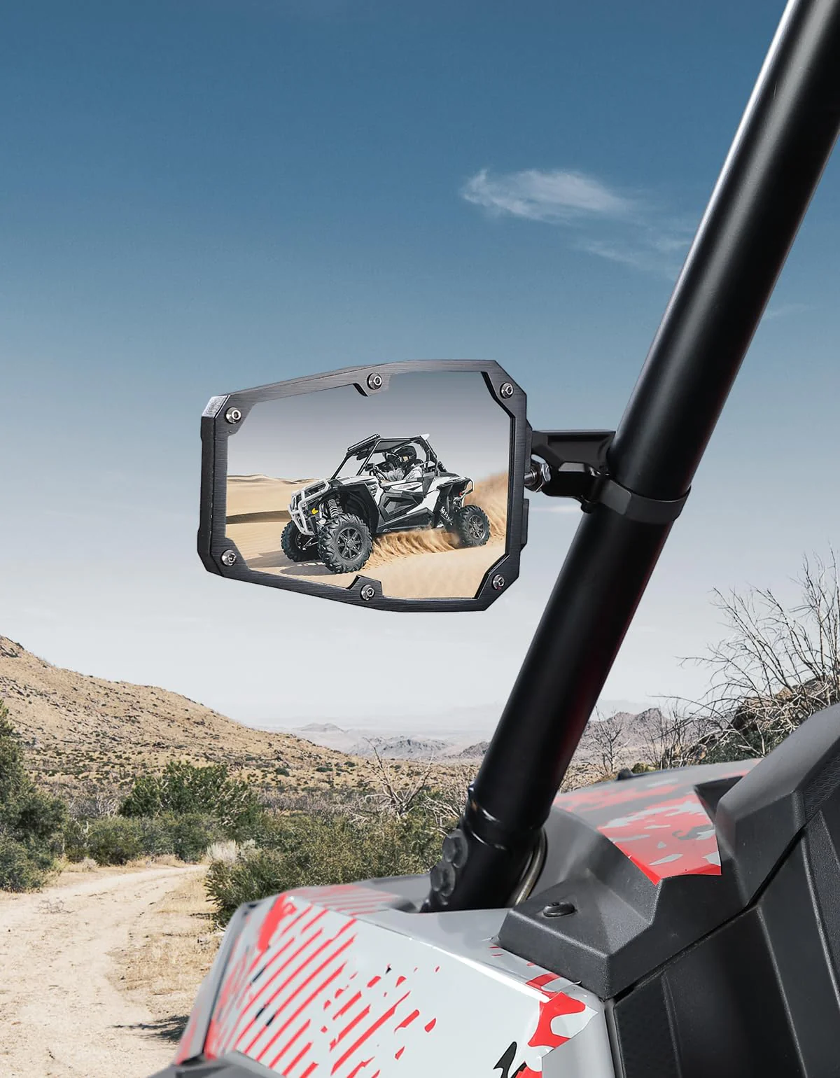 UTV Universal 1.5-1.875 In Side Mirrors for Polaris/Can-Am/Kawasaki - Image 8