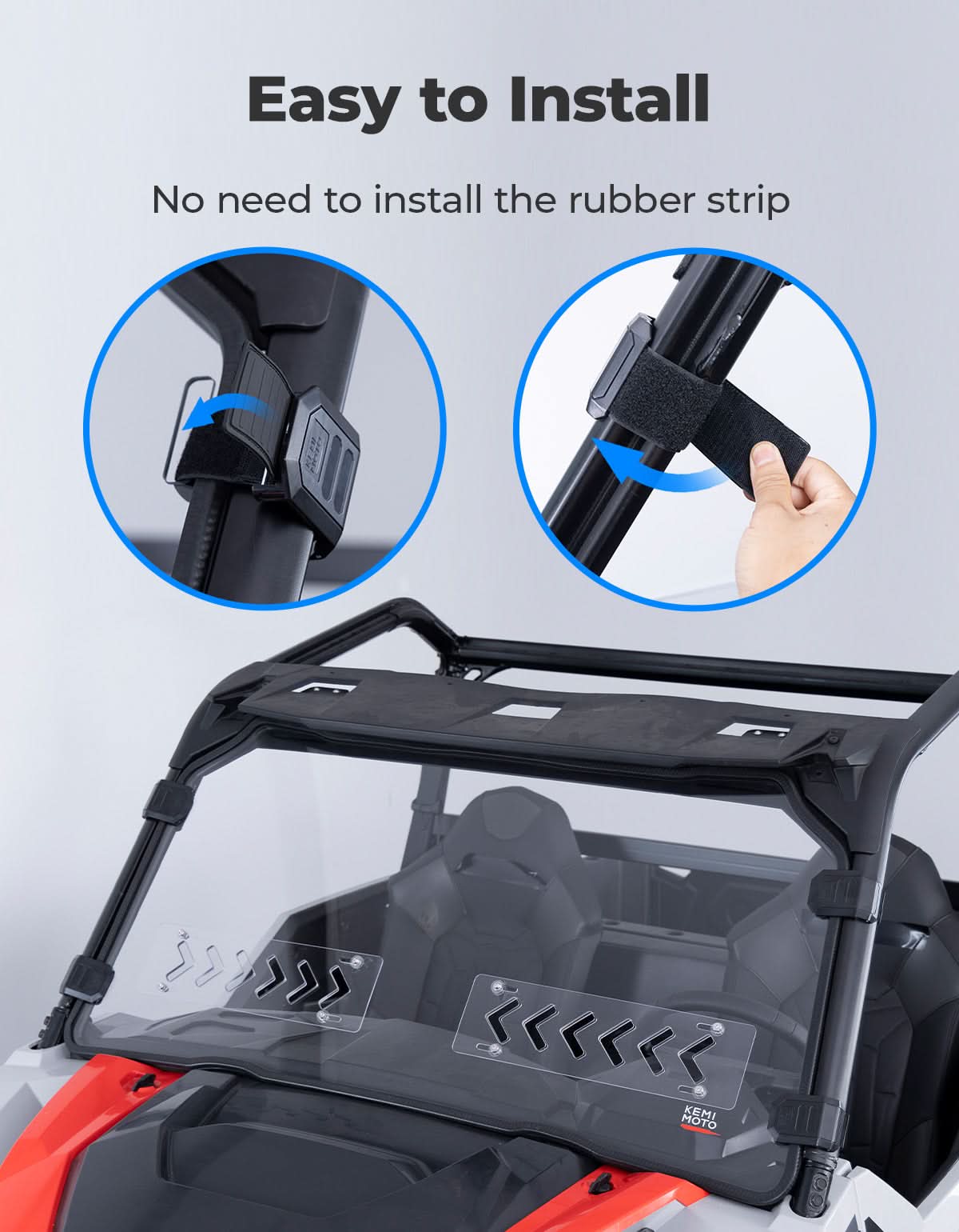 UTV 2-IN-1 Front Vented Windshield Compatible with Polaris General 1000, XP 1000, 4 1000 - Image 6