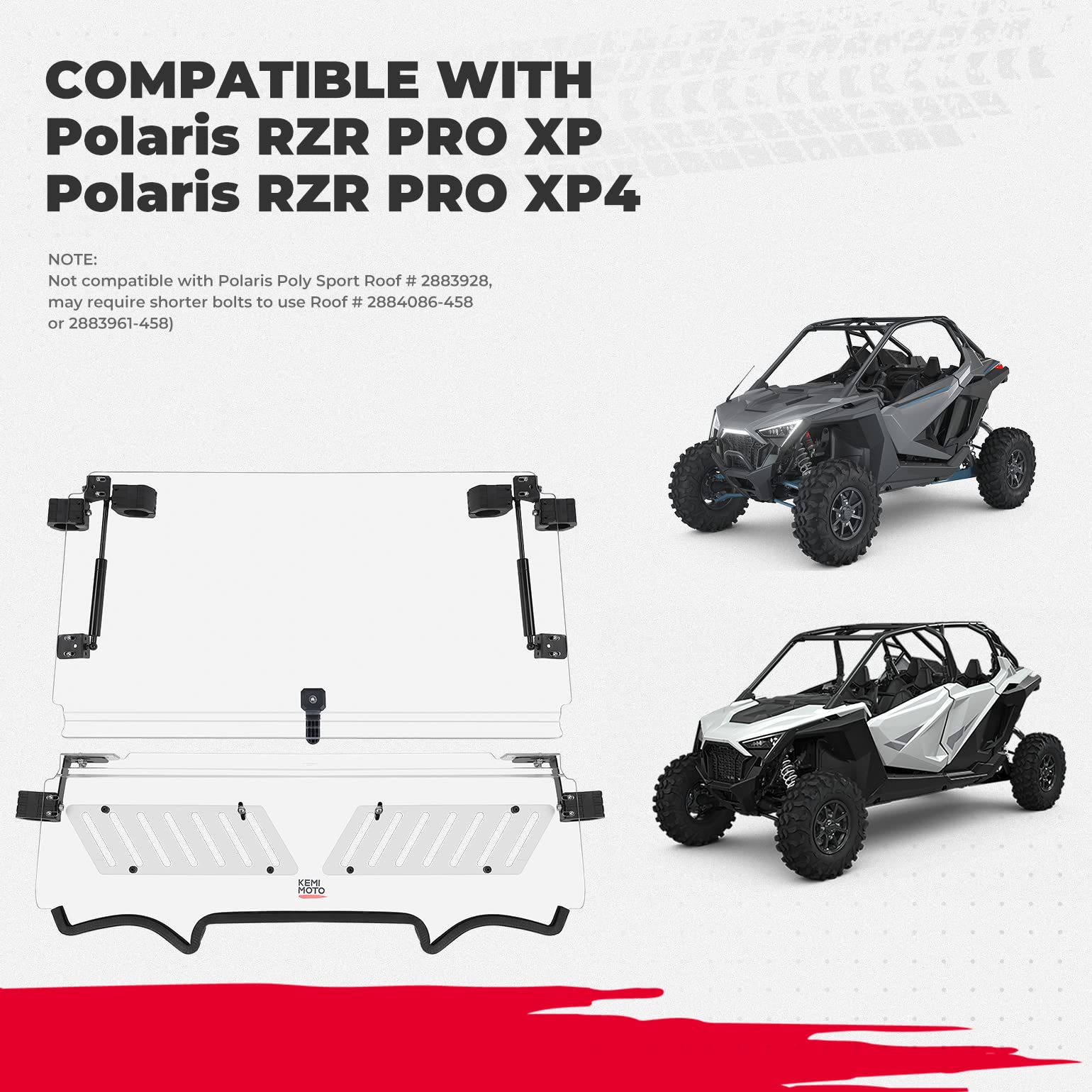 3-in-1 Folding Half Windshield for RZR PRO XP/ PRO XP 4 (2020-2024) - Image 7
