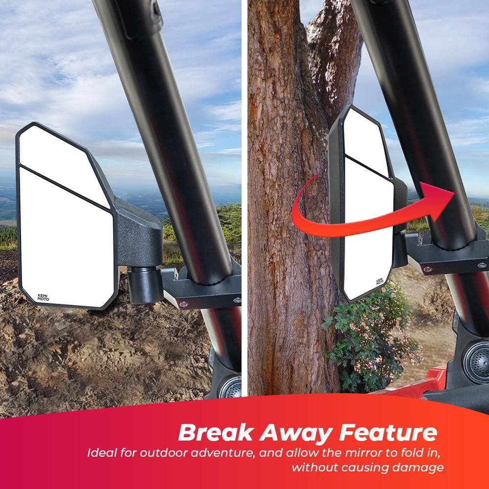 UTV 1.6"-2" Side Mirrors for Polaris RZR, Pioneer, Can Am Maverick X3 - Image 4