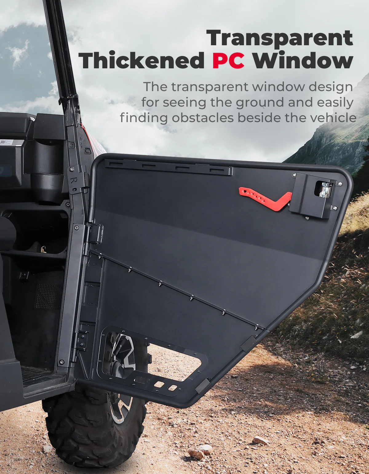 UTV Aluminum Half Doors for Polaris Ranger XP 1000 2018-2026 - Image 5