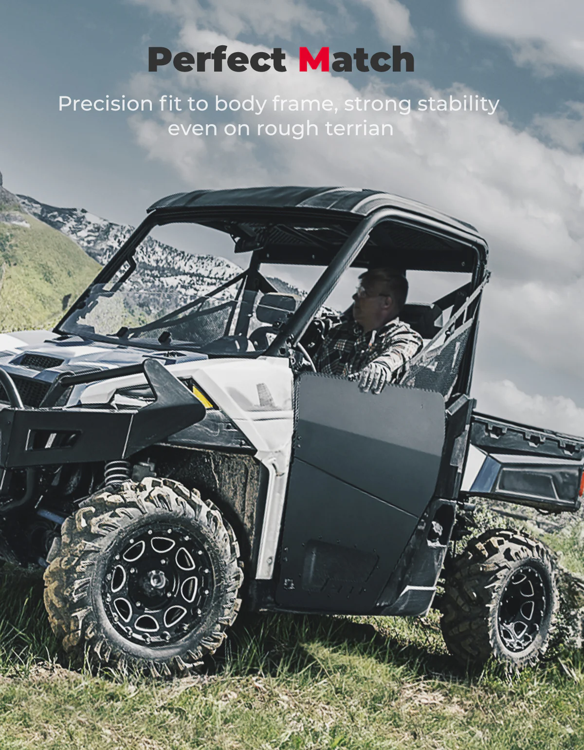 UTV Aluminum Half Doors for Polaris Ranger XP 1000 2018-2026 - Image 6