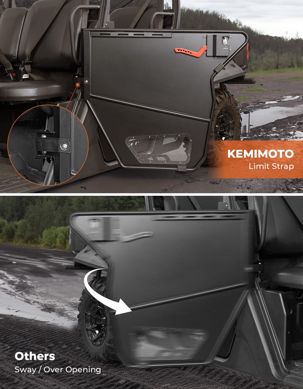 UTV Aluminum Half Doors for Can-Am Defender MAX - Image 5