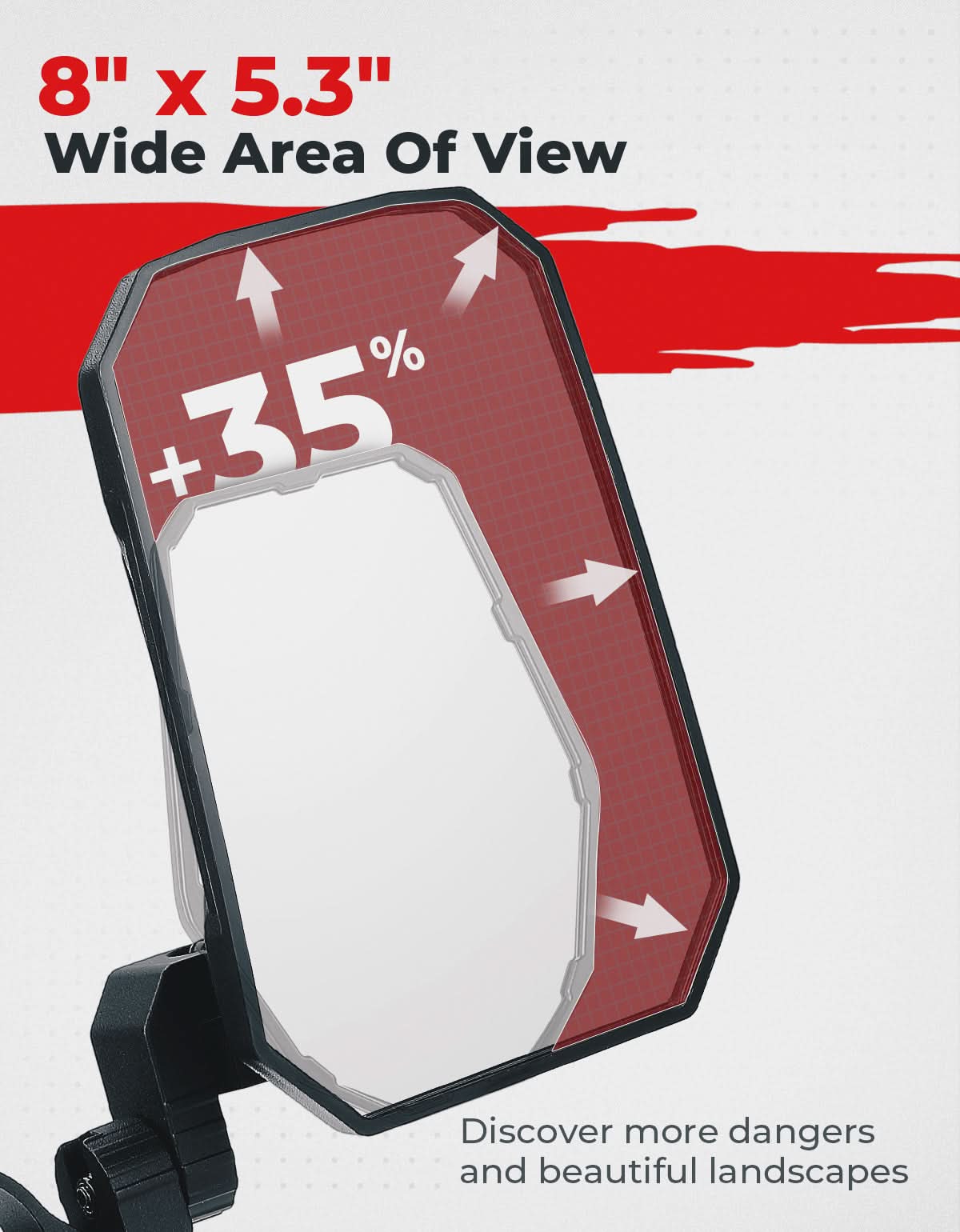 UTV Aluminum Side Mirrors for Polaris RZR/Can Am X3/Pioneer/Talon/Teryx/CFMOTO - Image 4