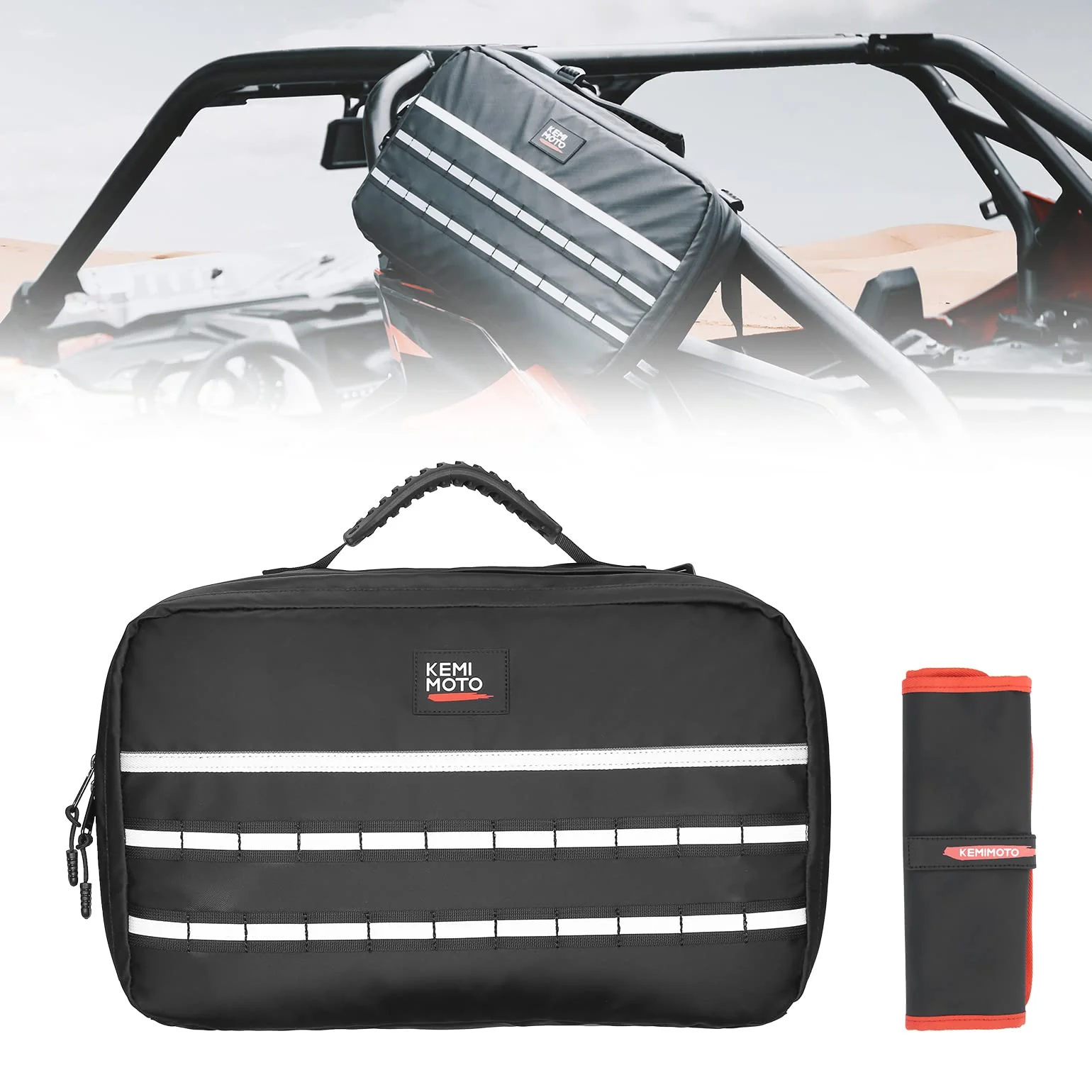 UTV ATV Drive Belt Storage Bag with Tool Roll for Can-Am, Polaris - Image 10