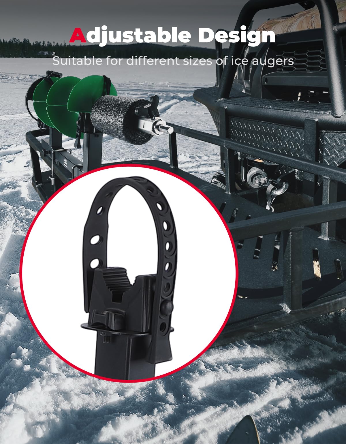 UTV ATV Tool Holder Universal U-Bolt for 0.79in-1.77in Square Tube - Image 4