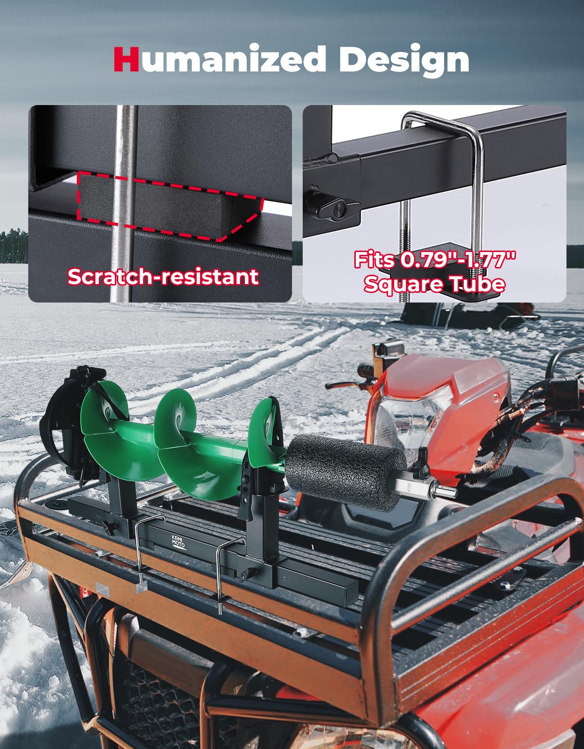 UTV ATV Tool Holder Universal U-Bolt for 0.79in-1.77in Square Tube - Image 5