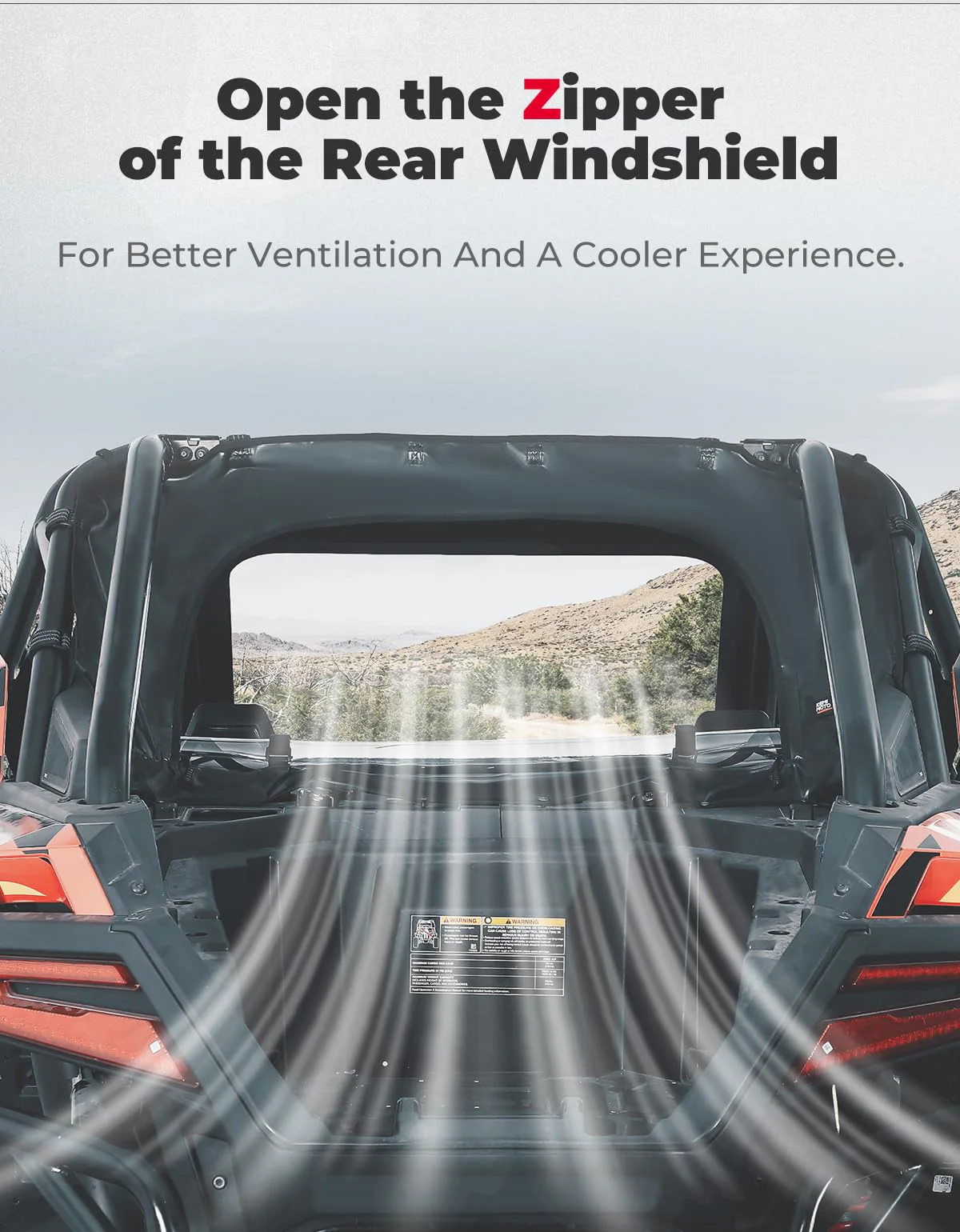 UTV Soft Rear Windshield for RZR PRO XP /Turbo R - Image 4
