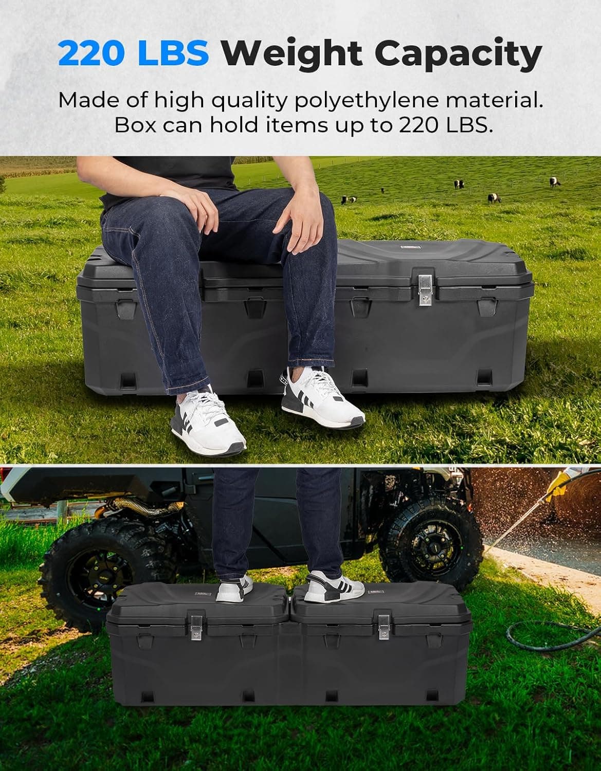 UTV Bed Box 29GAL for Polaris Ranger 1000 / XP 1000 / CREW 2018-2024 - Image 7