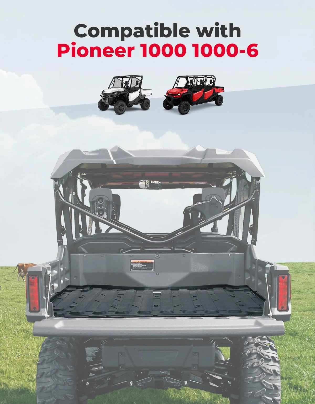 UTV Bed Liner Mat for Honda Pioneer 1000/ 1000-6 2016-2024 - Image 6