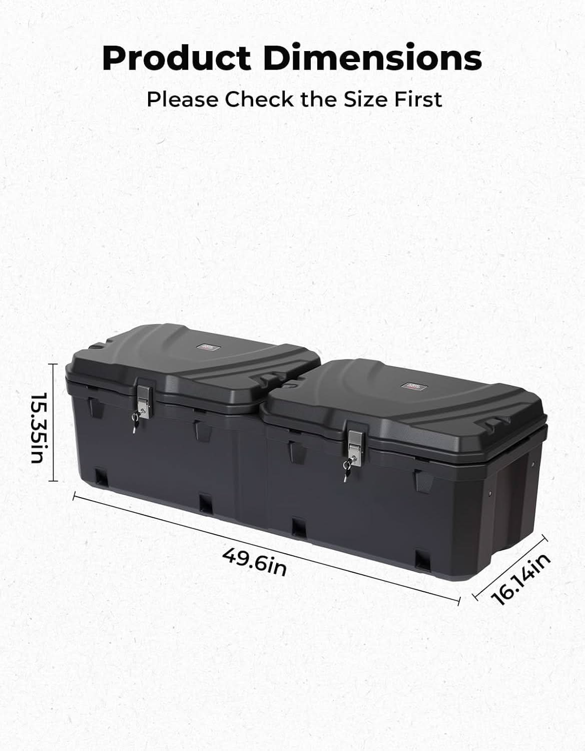 UTV Bed Storage Box 110L For Kawasaki Mule Pro|SX - Image 2
