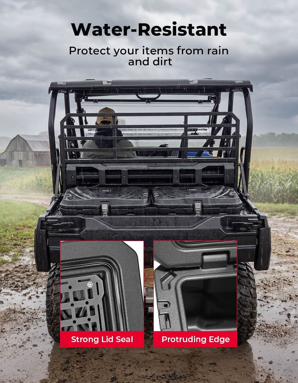 UTV Bed Storage Box 110L For Kawasaki Mule Pro|SX - Image 5