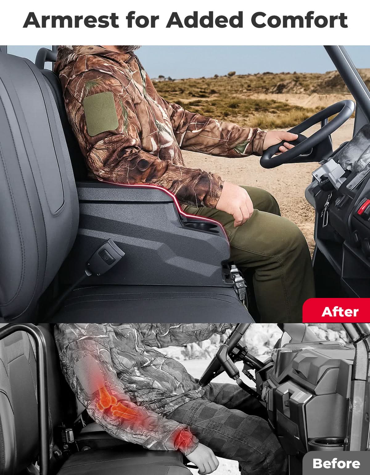 UTV Bench Seat Center Console Box for Polaris Ranger XP 1000/Crew 2017-2026/Uforce/Pionner - Image 3