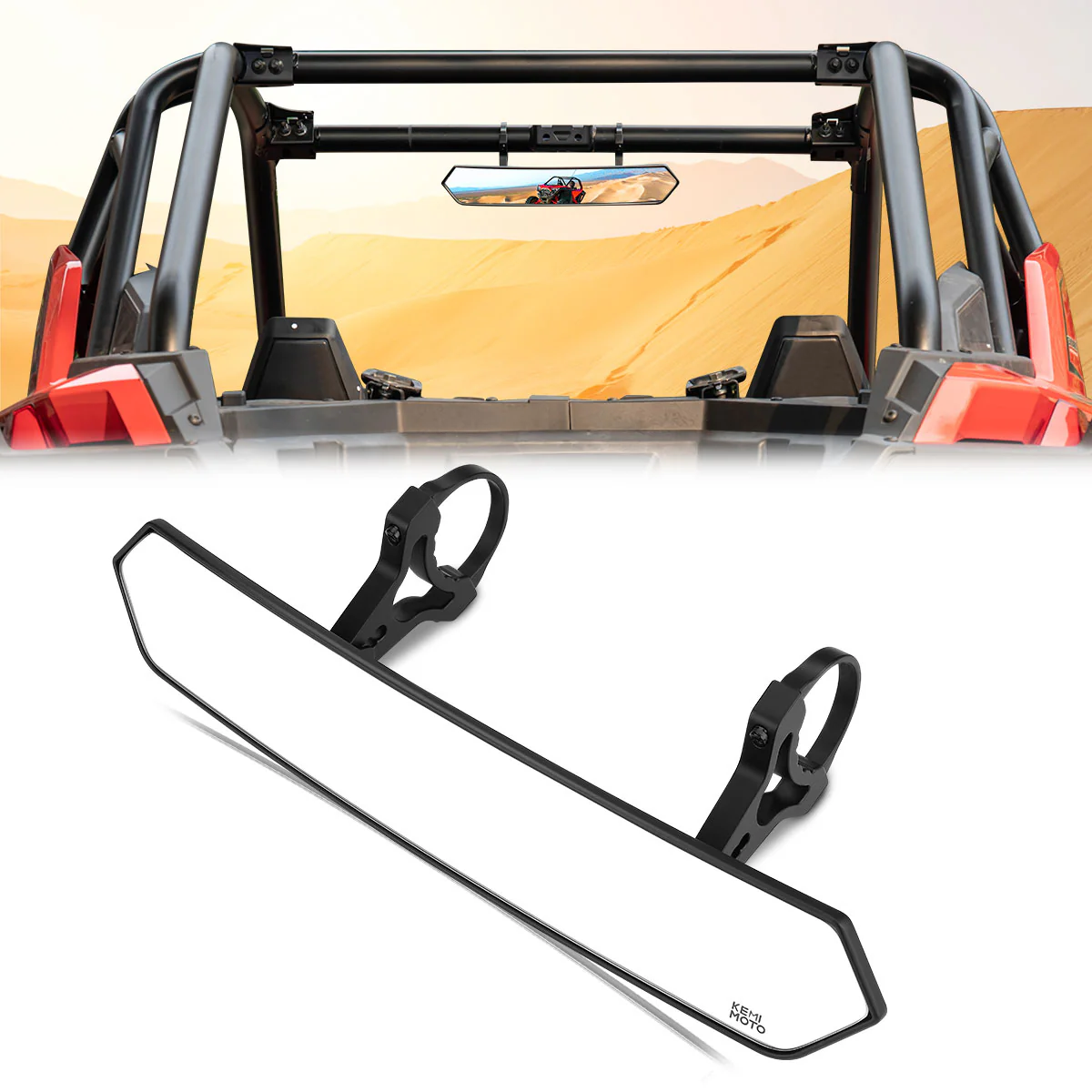 UTV Bluetooth Sound Bar & Rear View Mirror for 1.65''-2'' Roll Bar - Image 3