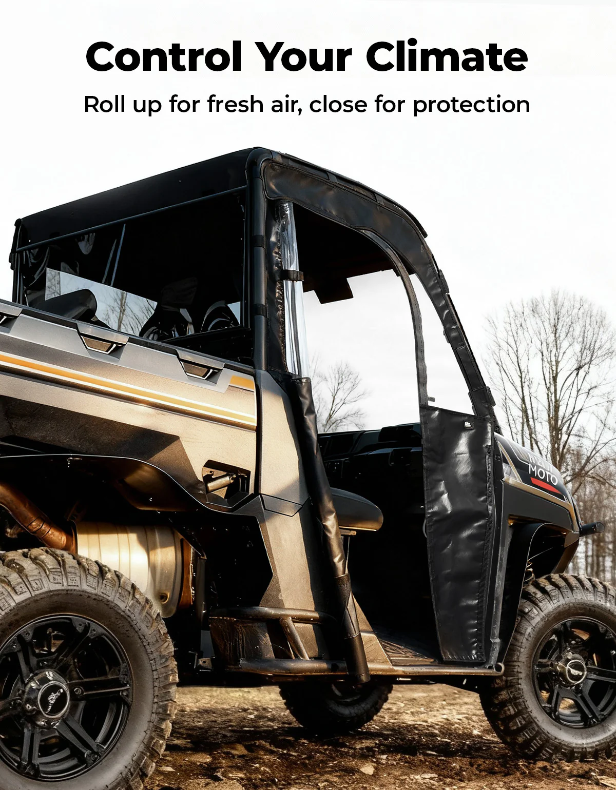UTV Cab Enclosure Upper Doors for Ranger XP 1000 (2017-2025) - Image 6