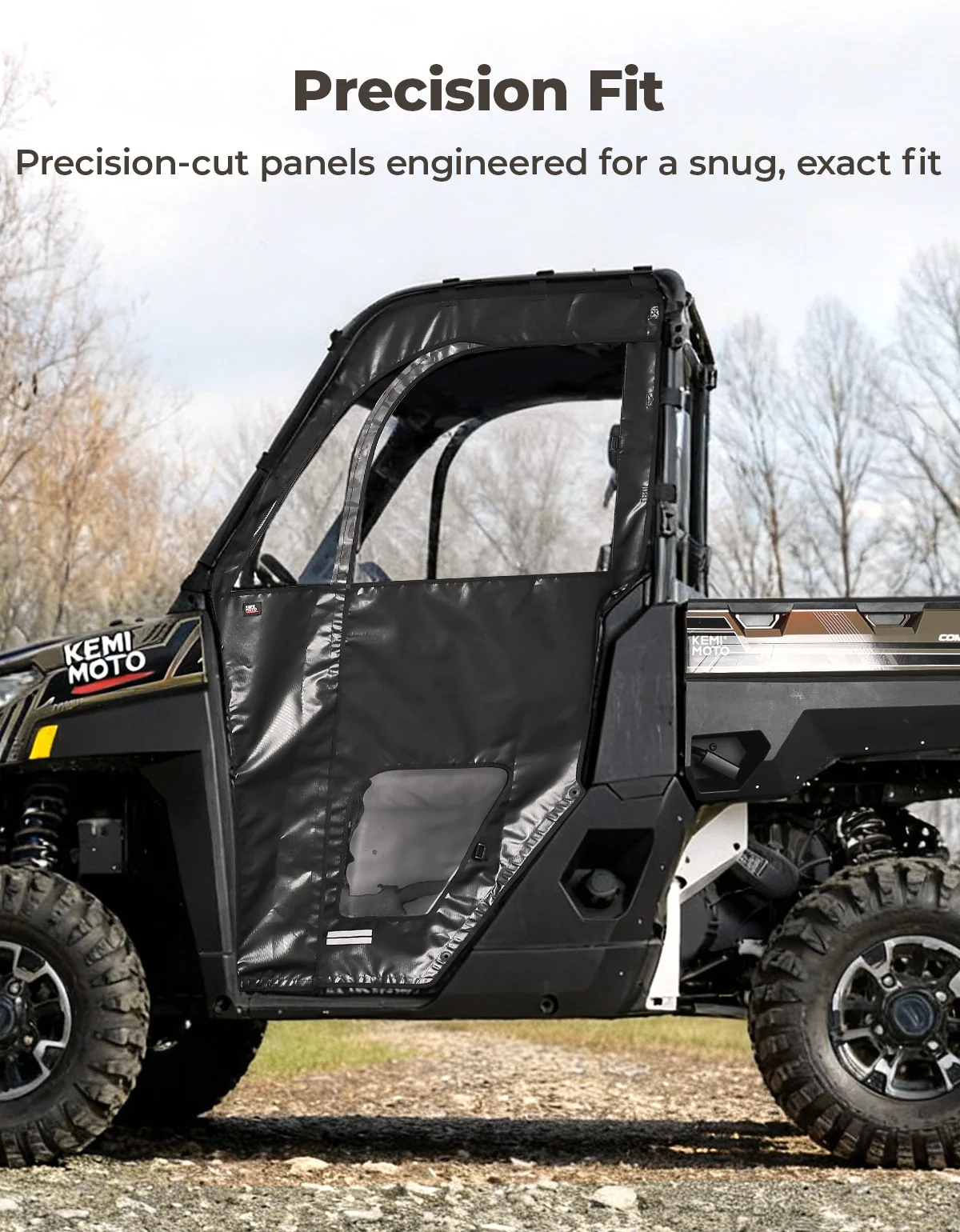 UTV Cab Enclosure Upper Doors for Ranger XP 1000 (2017-2025) - Image 8