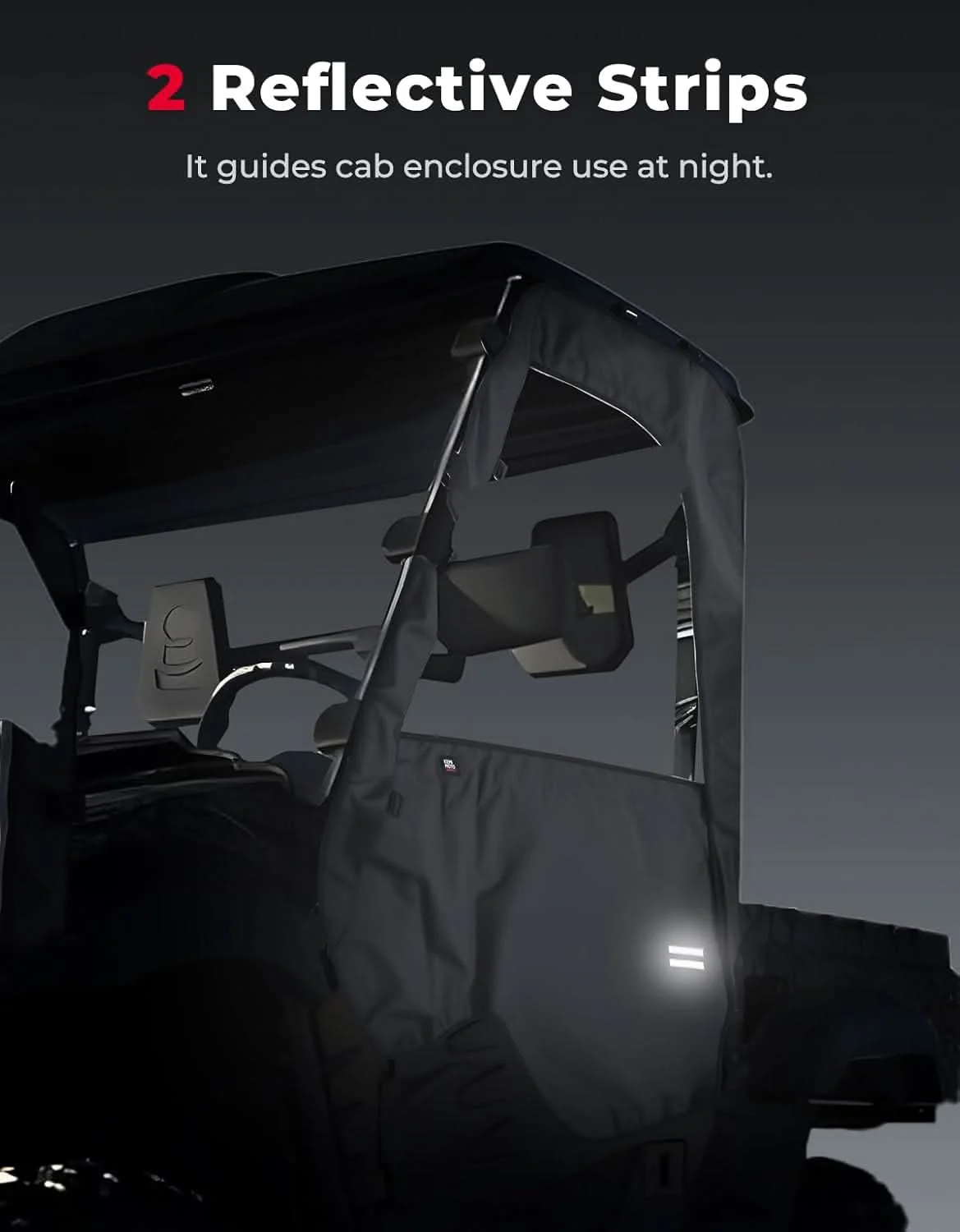 UTV Cab Enclosure Waterproof 1680D Soft Side Doors for Hisun, Axis, Coleman, Massimo MSU 500 - Image 7