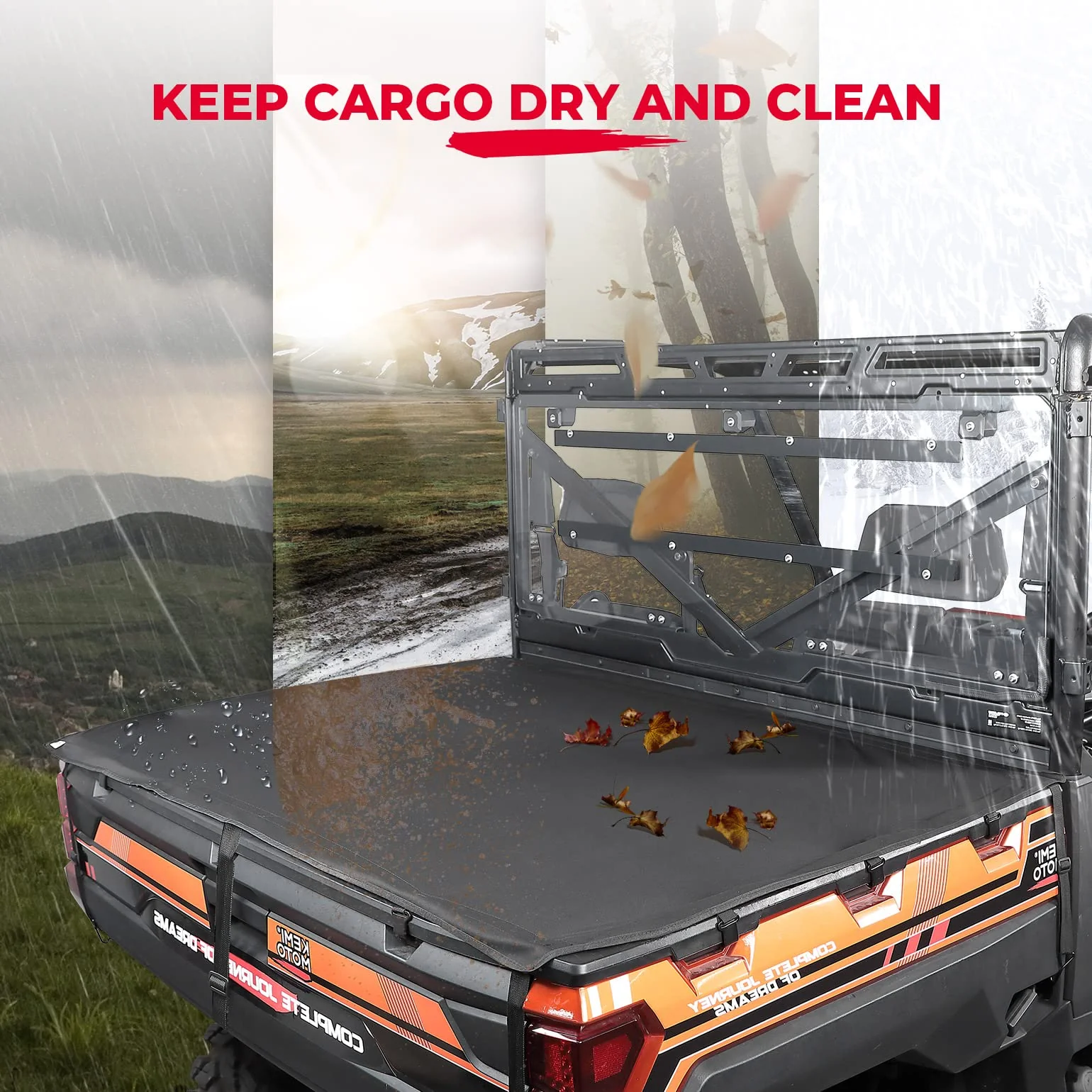 UTV Cargo Bed Cover for Polaris Ranger XP 1000 / Crew - Image 3