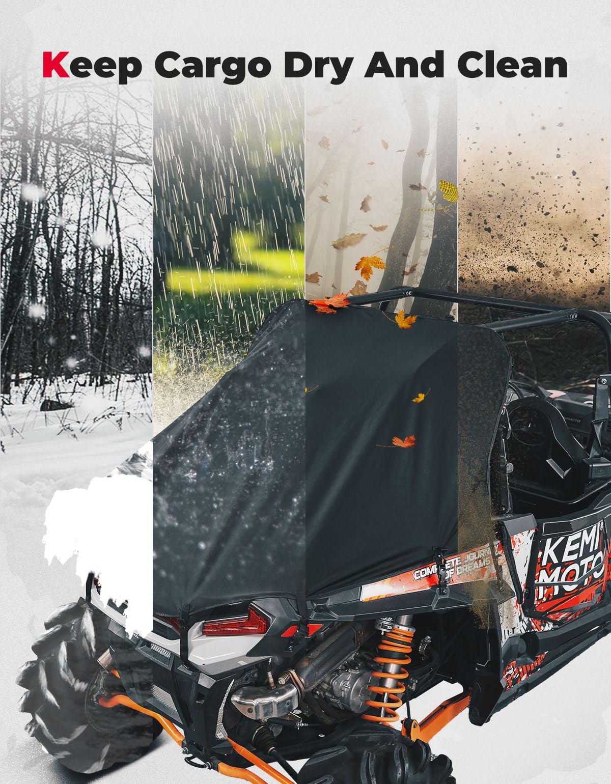 UTV Cargo Bed Cover for RZR XP 1000 / Turbo 2014-2023 - Image 3