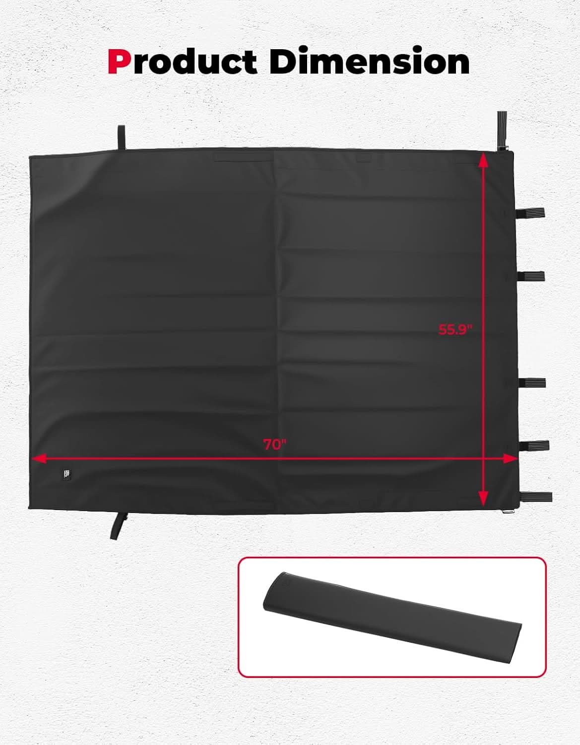 UTV Crew Roof Soft Top for Polaris Ranger Crew XP 1000/Crew 1000 2019-2026 - Image 7