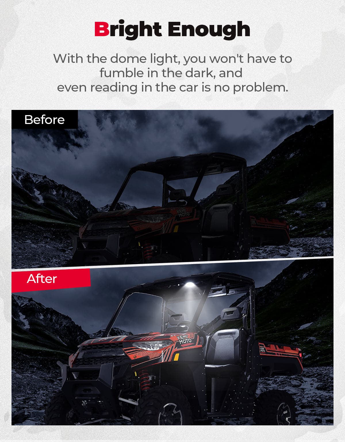 UTV Dome Light for Polaris Ranger XP 1000 SP 570 2018-2026 - Image 2