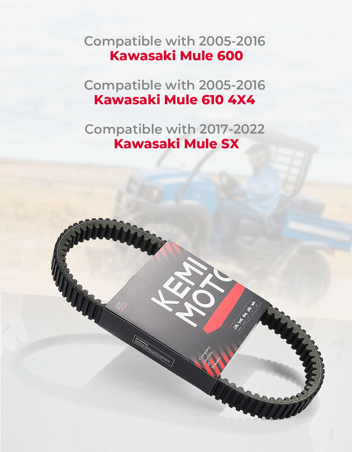 UTV Drive Belt for Kawasaki KAF400 Mule 600 610 / Mule SX - Image 6