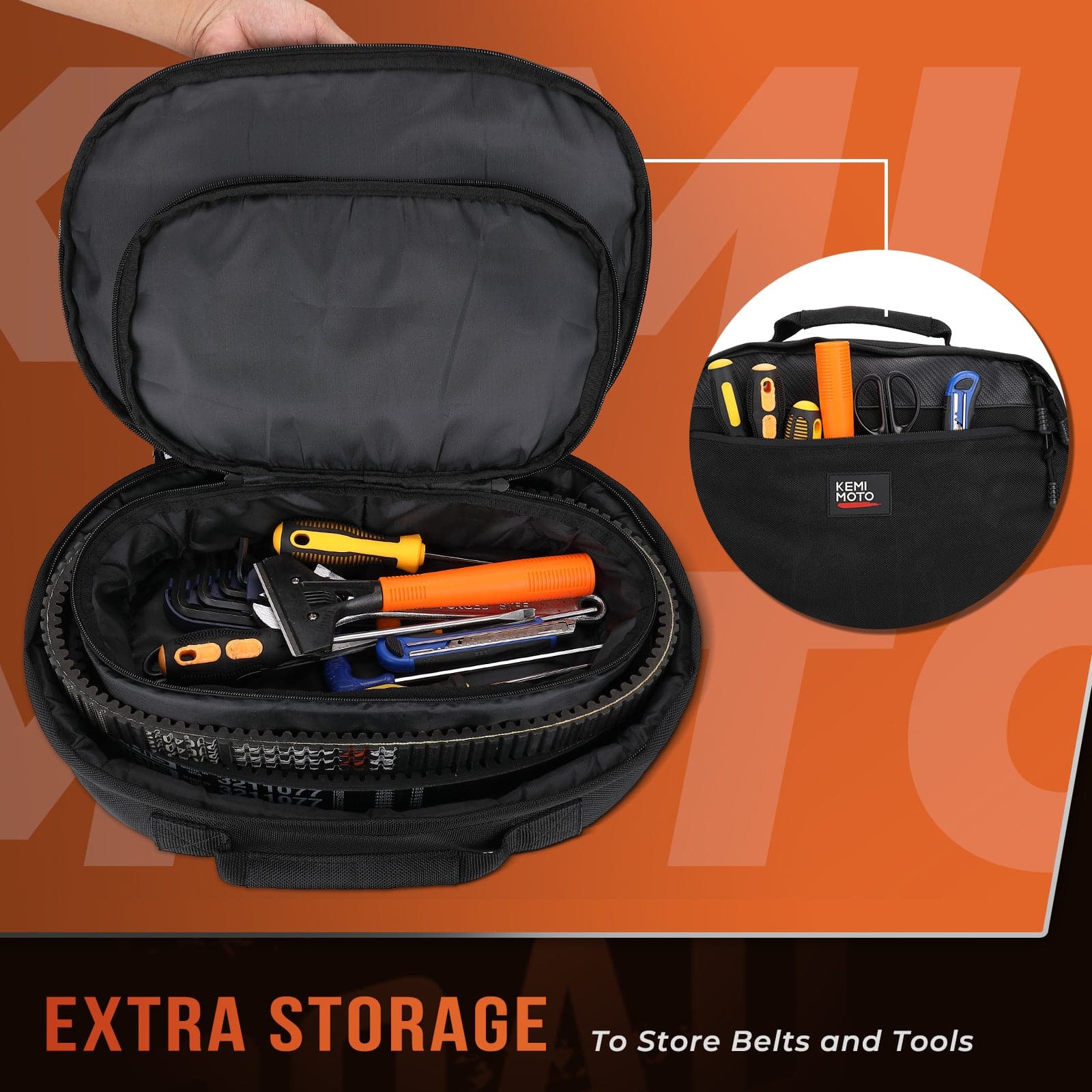 UTV Drive Belt Storage Bag with Reflective Strip - Image 2