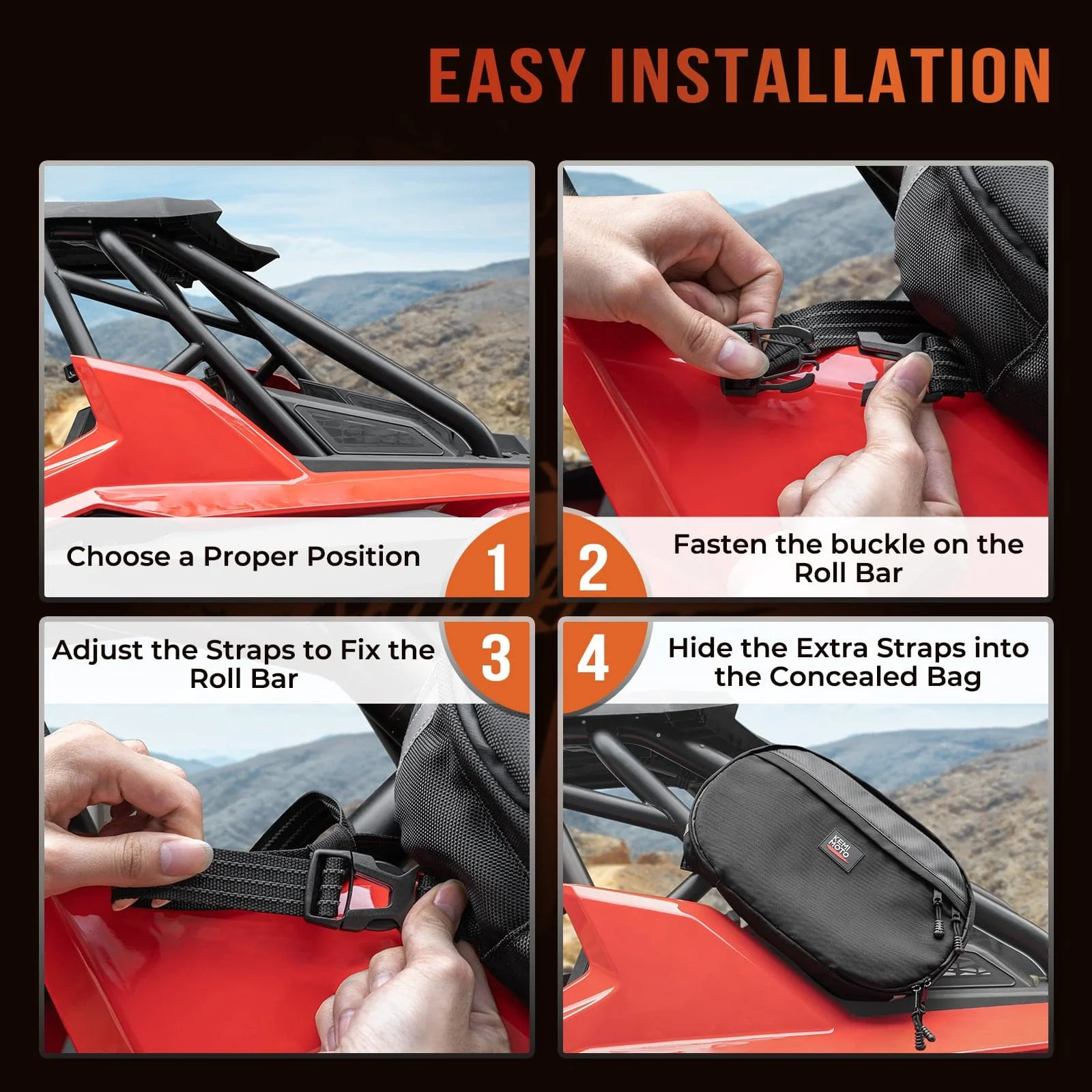 UTV Drive Belt Storage Bag with Reflective Strip - Image 9