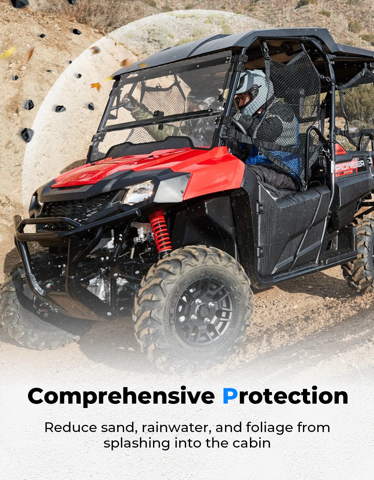UTV Flip Up Windshield for Pioneer 700/700-4 2014-2026 - Image 6