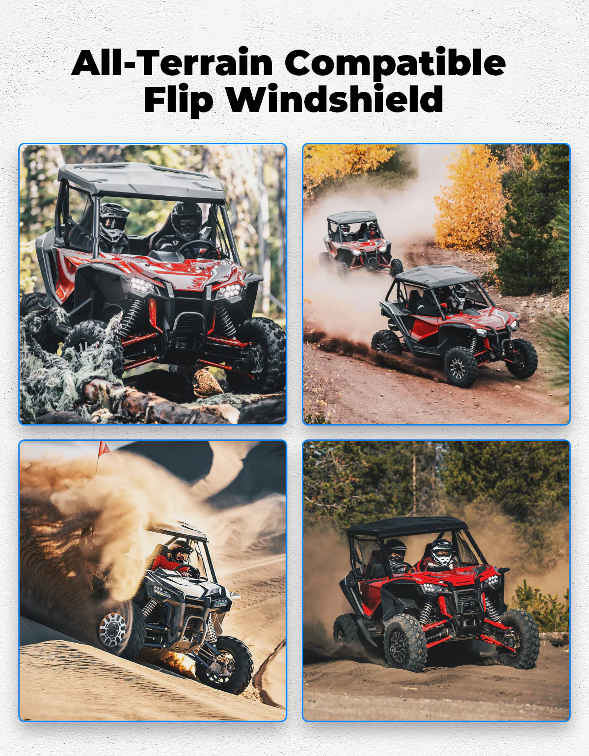 UTV Flip Windshield for Talon 1000R 1000X 1000X-4 2019-2026 - Image 6