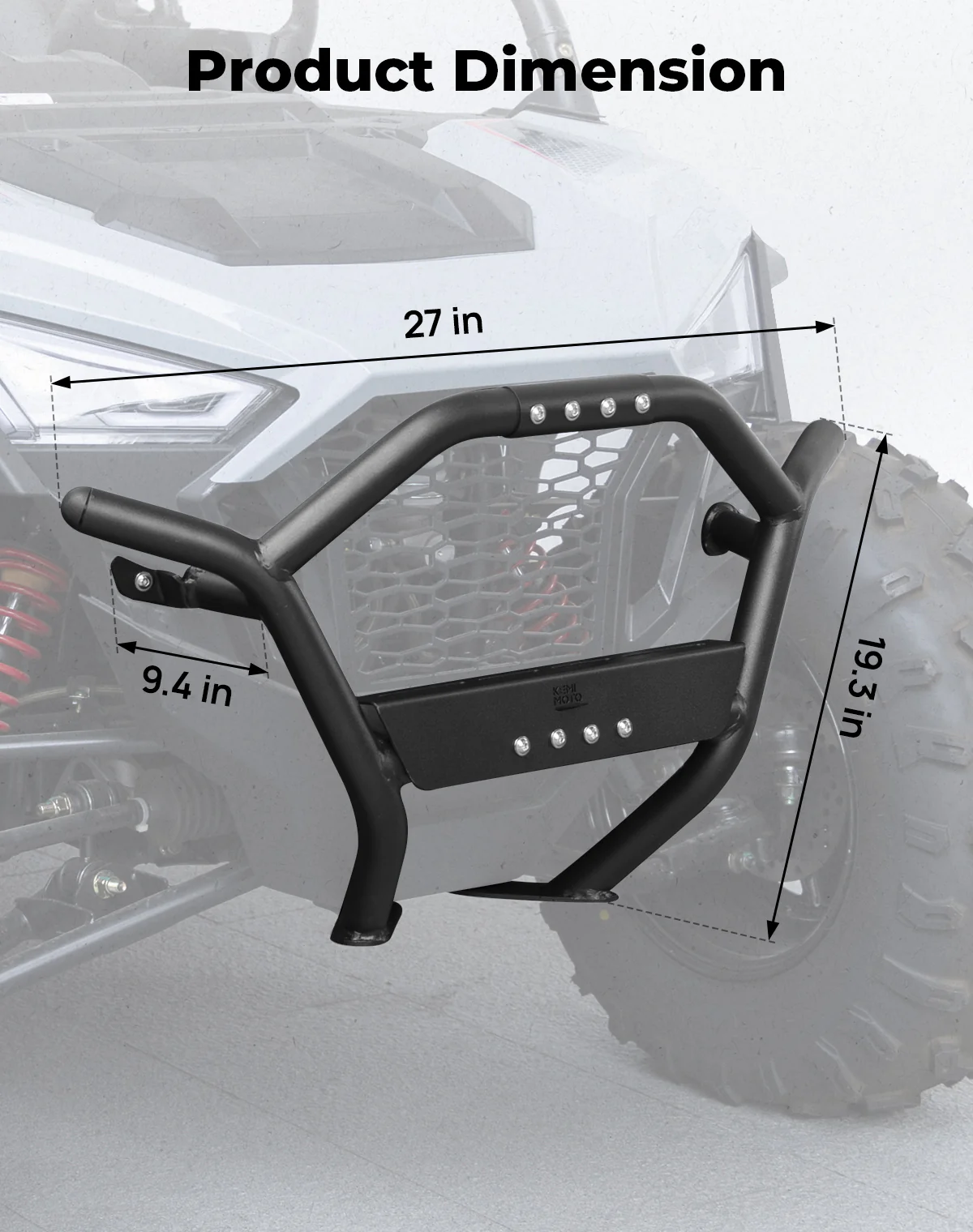 UTV Front Bumper for Polaris RZR 200 2022-2025 - Image 5