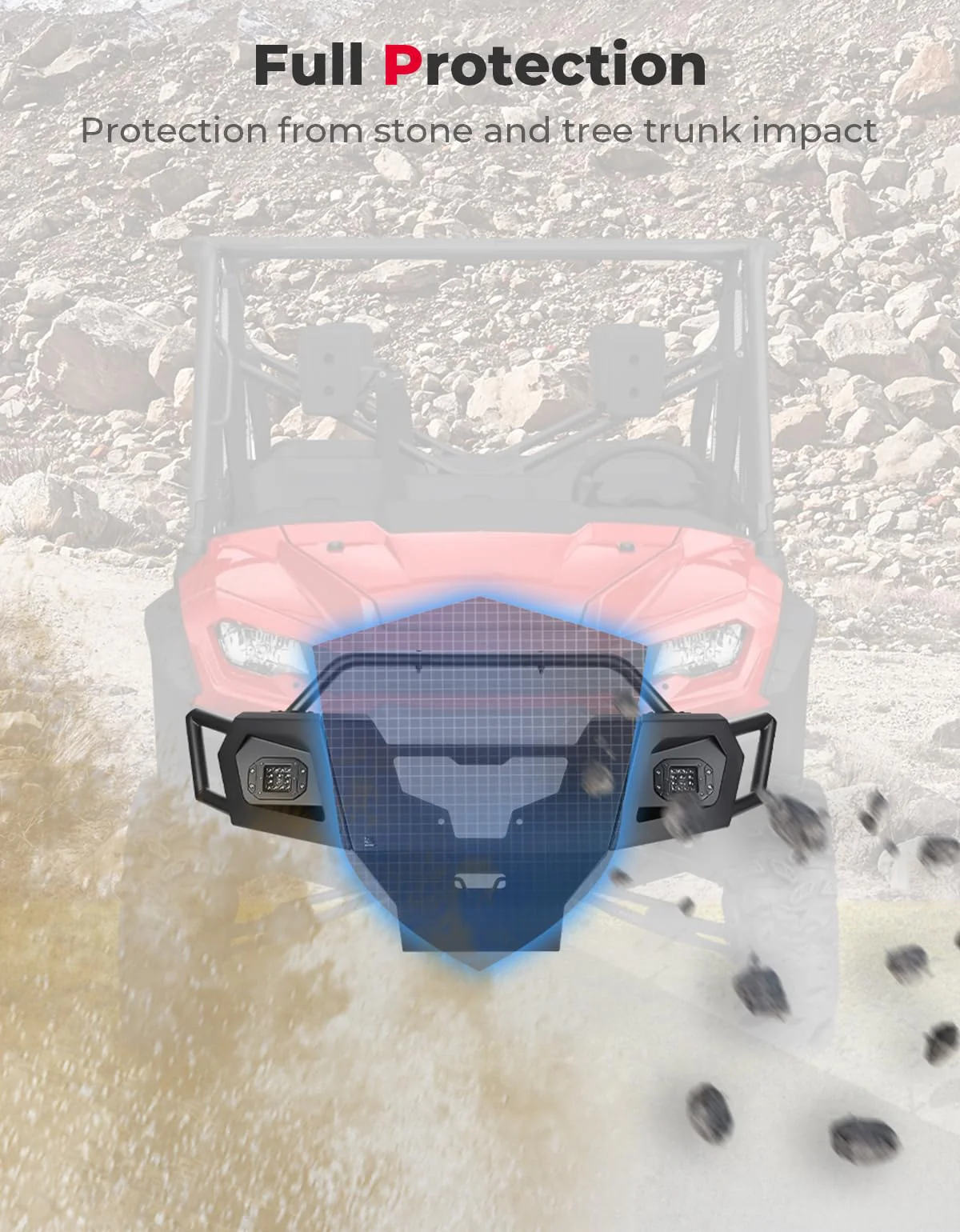 UTV Front Bumper with Lights for Pioneer 1000-6 2023-2024 - Image 3