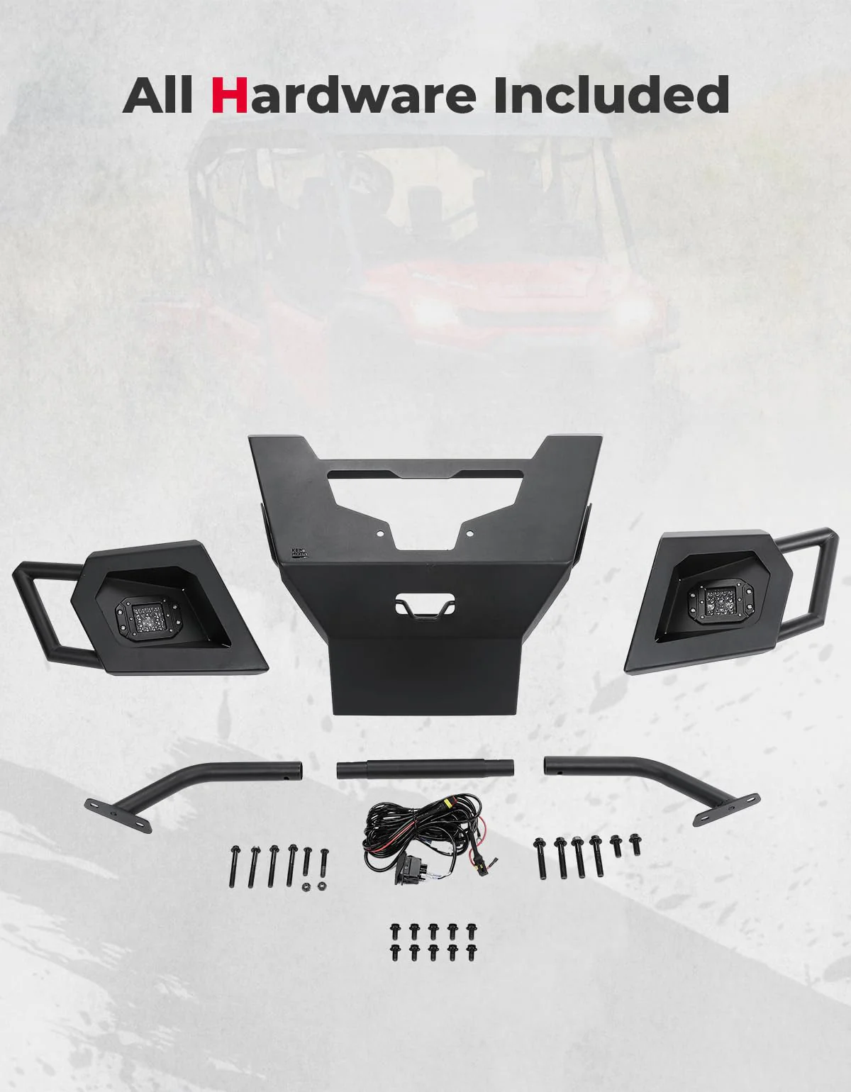 UTV Front Bumper with Lights for Pioneer 1000-6 2023-2024 - Image 4
