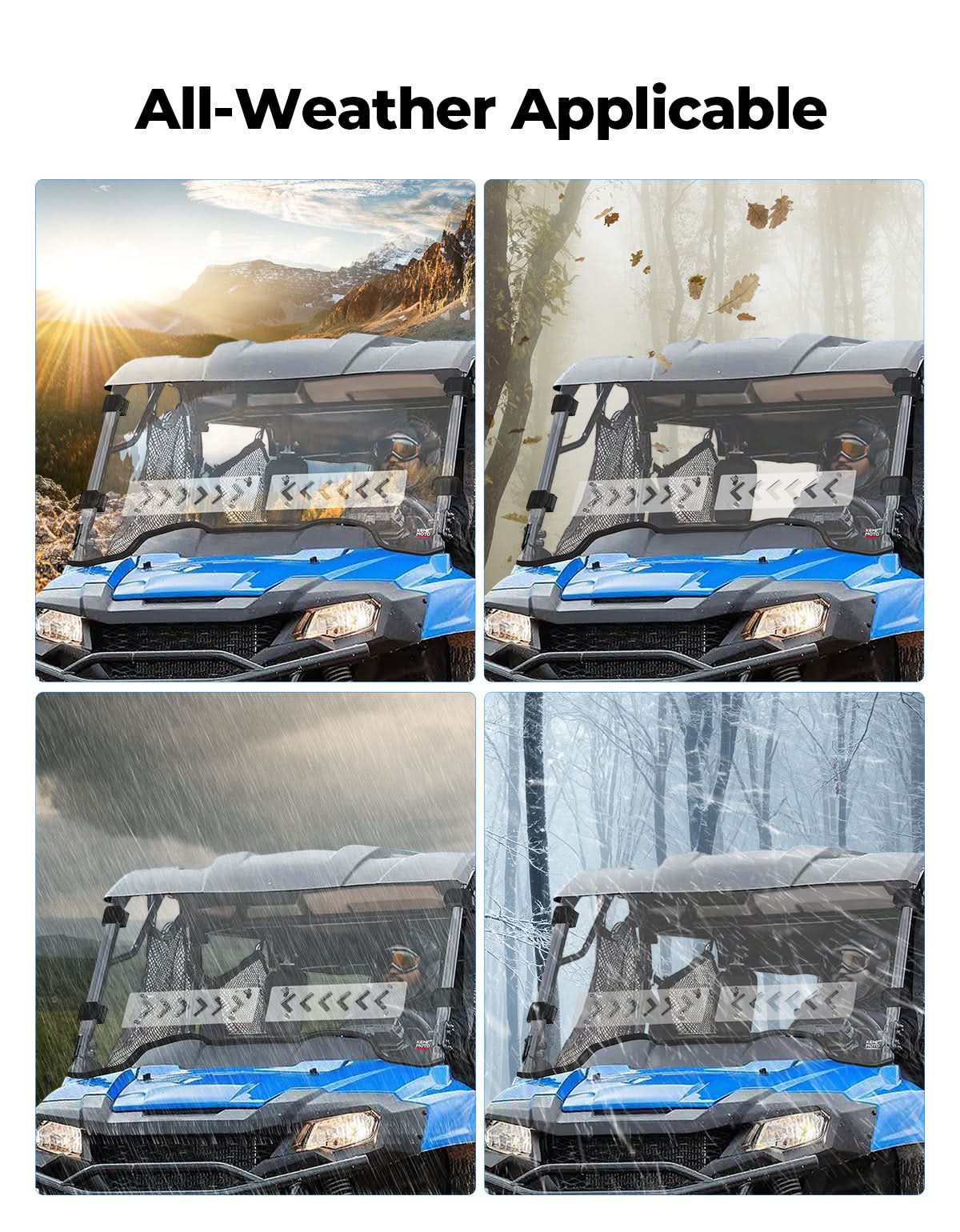 UTV Front Windshield with Sliding Window for Pioneer 700/700-4 2014-2026 - Image 8