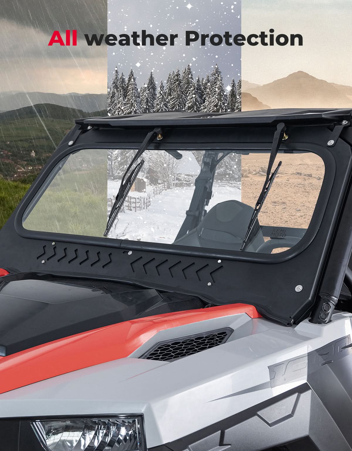 UTV Glass Windshield Front Windshield for Polaris General 1000, XP 1000, 4 1000 2016-2026 - Image 7