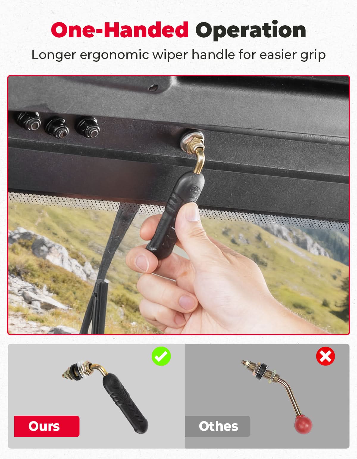 UTV Glass Windshield with Wiper For CFMOTO ZForce 950| ZForce 800(2023+) - Image 3