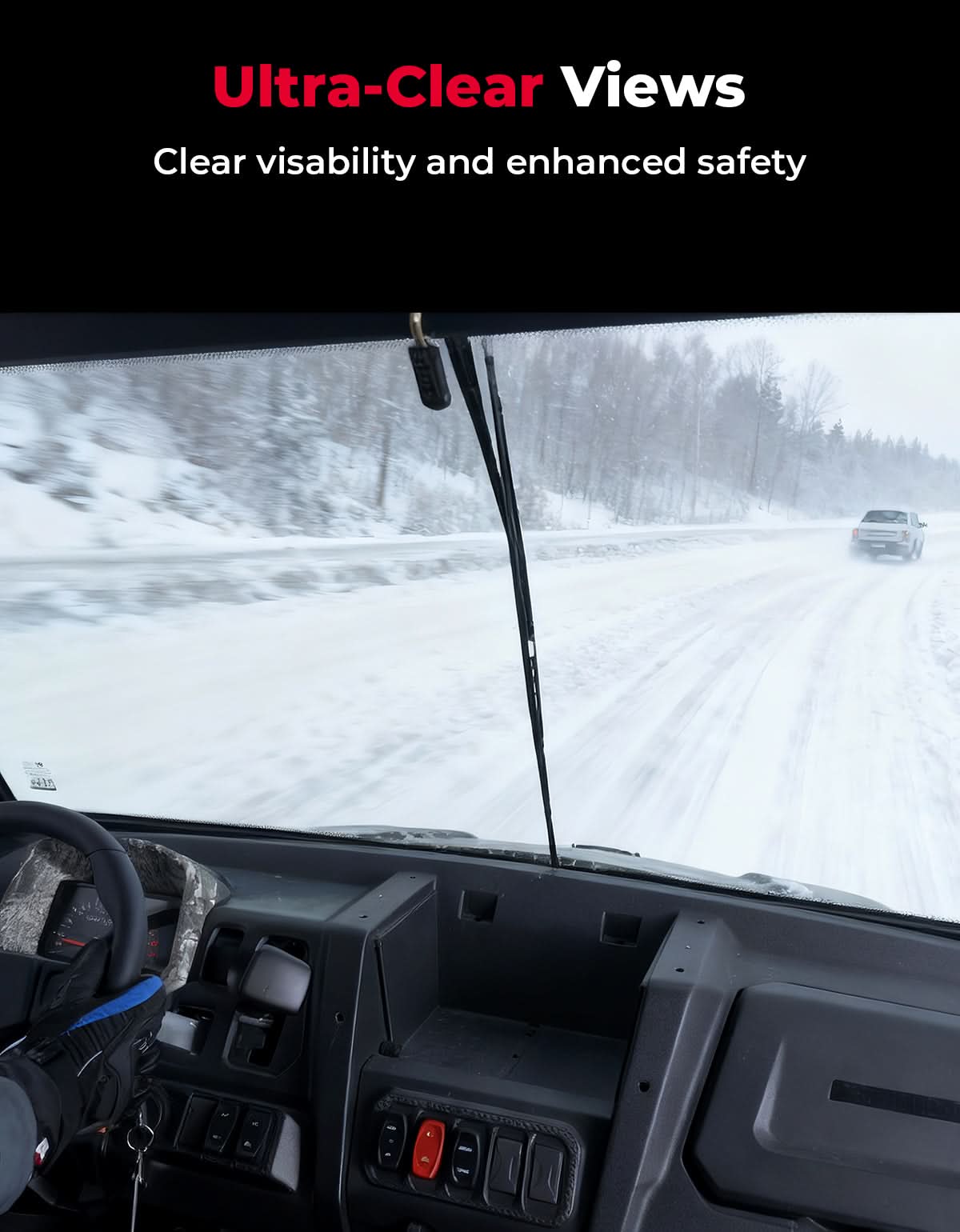 UTV Glass Windshield with Wipers for CFMOTO UForce 1000| 1000 XL - Image 3