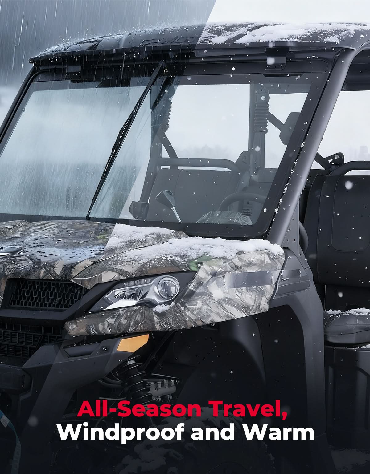 UTV Glass Windshield with Wipers for CFMOTO UForce 1000| 1000 XL - Image 7
