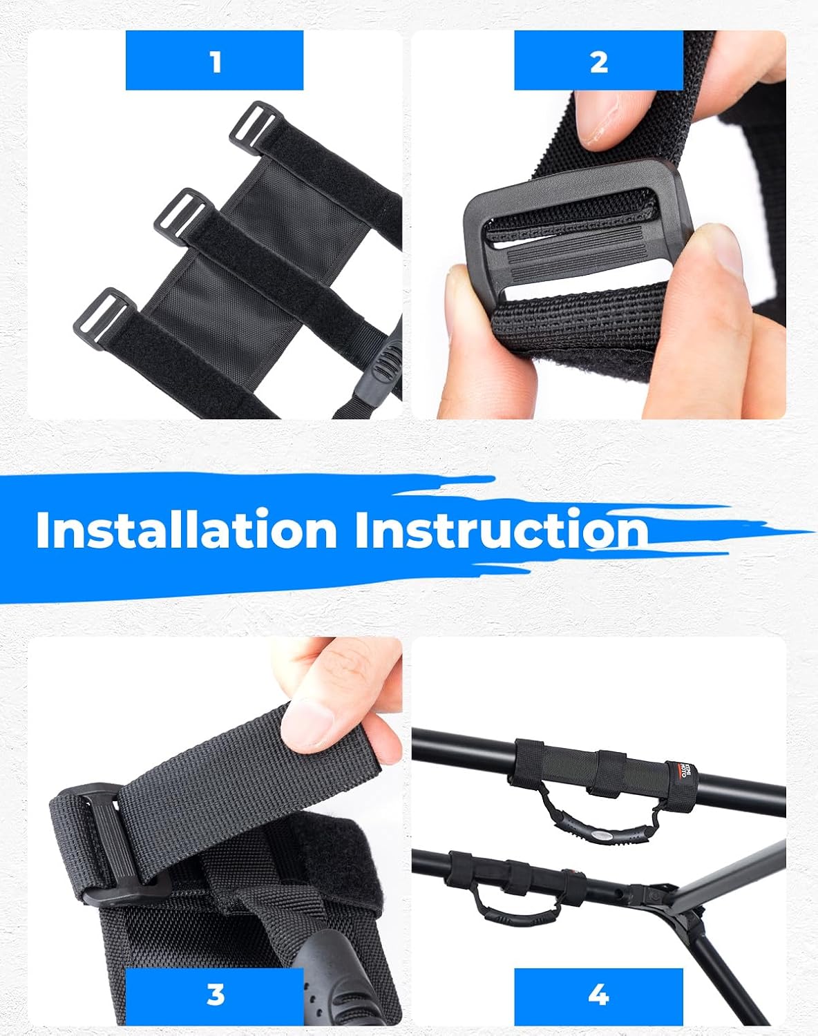UTV Grab Handles for 1.5-2 inch Round Bar Cage (4 Packs) - Image 5