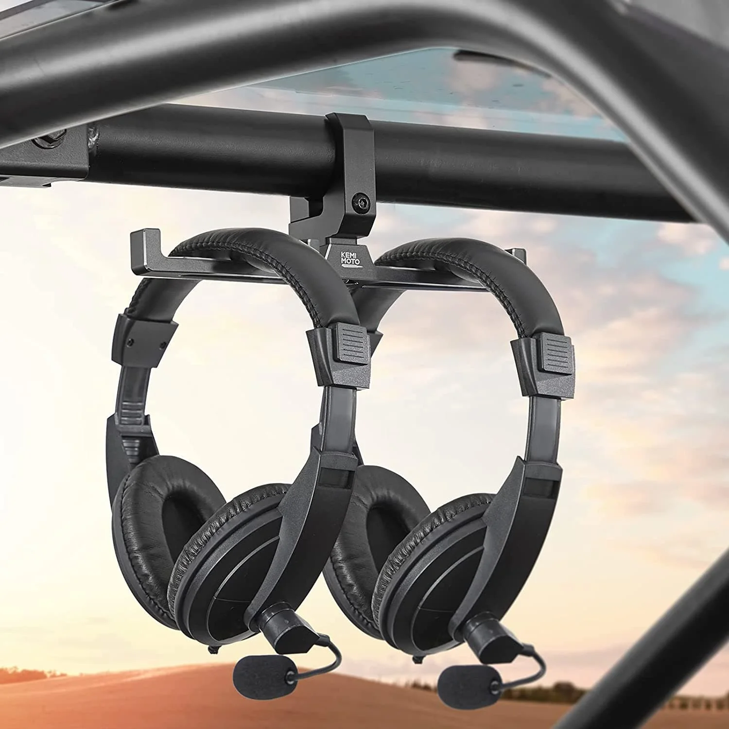 UTV Headset Hanger Helmet For 1.5"-2" Roll Cage - Image 2