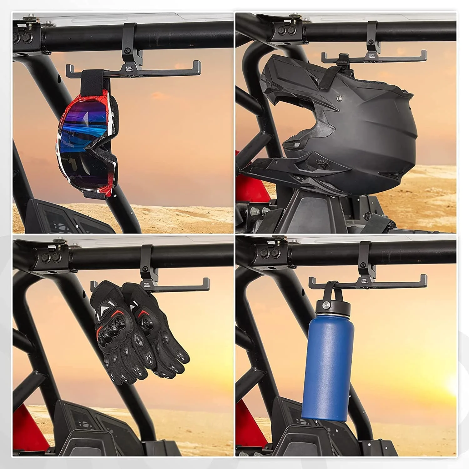 UTV Headset Hanger Helmet For 1.5"-2" Roll Cage - Image 3