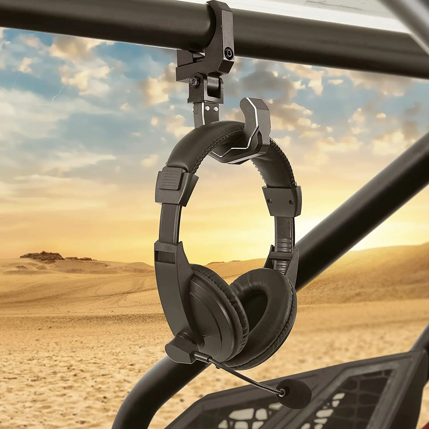 UTV Roll Cage Helmet Hook fit 1.6"-2" Roll Bar for Polaris, Can-Am, Kawasaki - Image 2