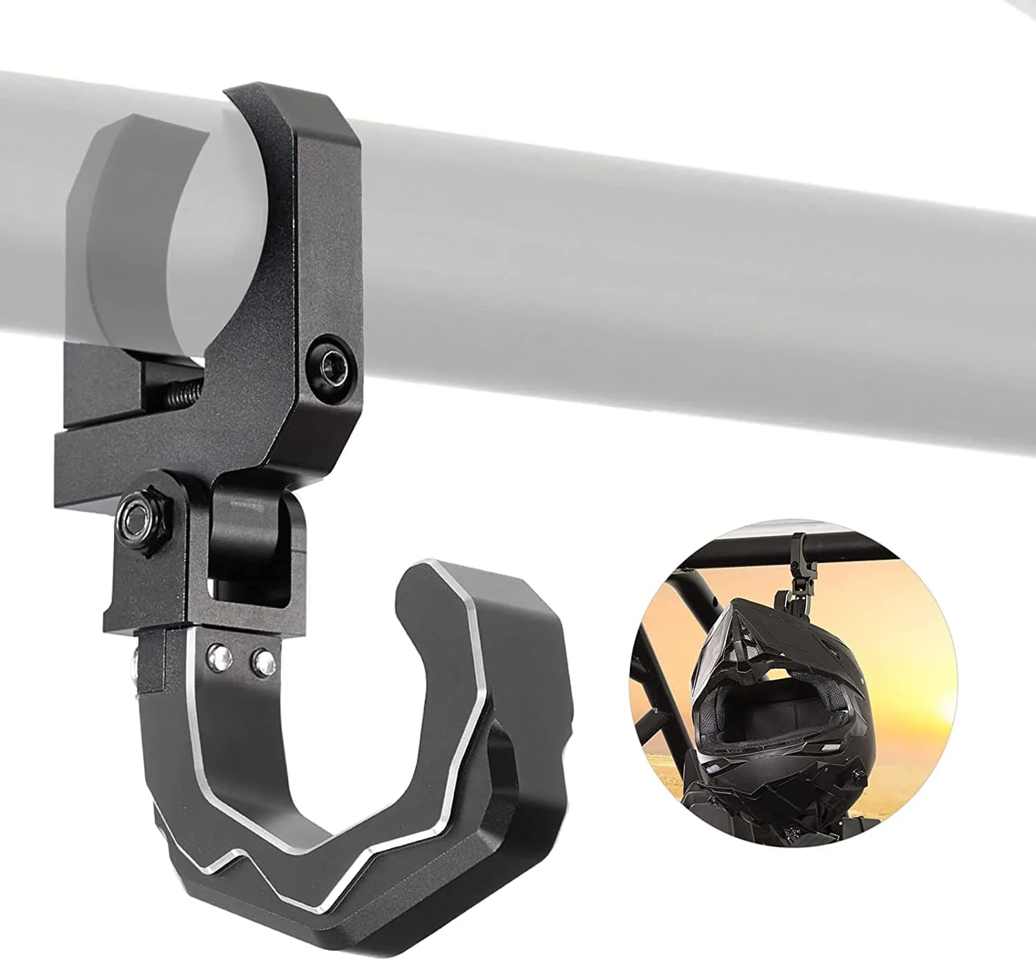 UTV Roll Cage Helmet Hook fit 1.6"-2" Roll Bar for Polaris, Can-Am, Kawasaki - Image 9