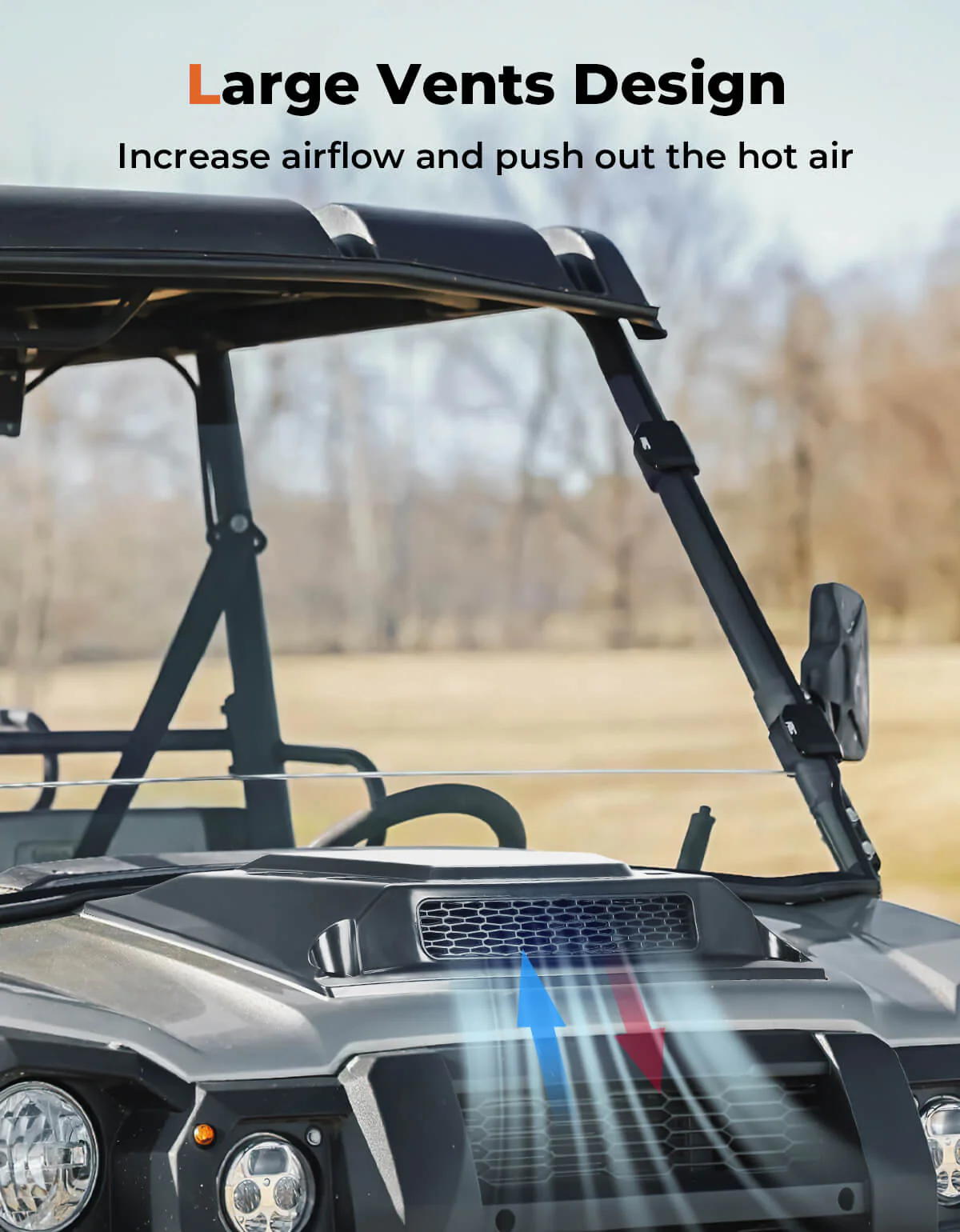 UTV Hood Scoop for Kawasaki Mule Pro FXT DXT DX FX - Image 2