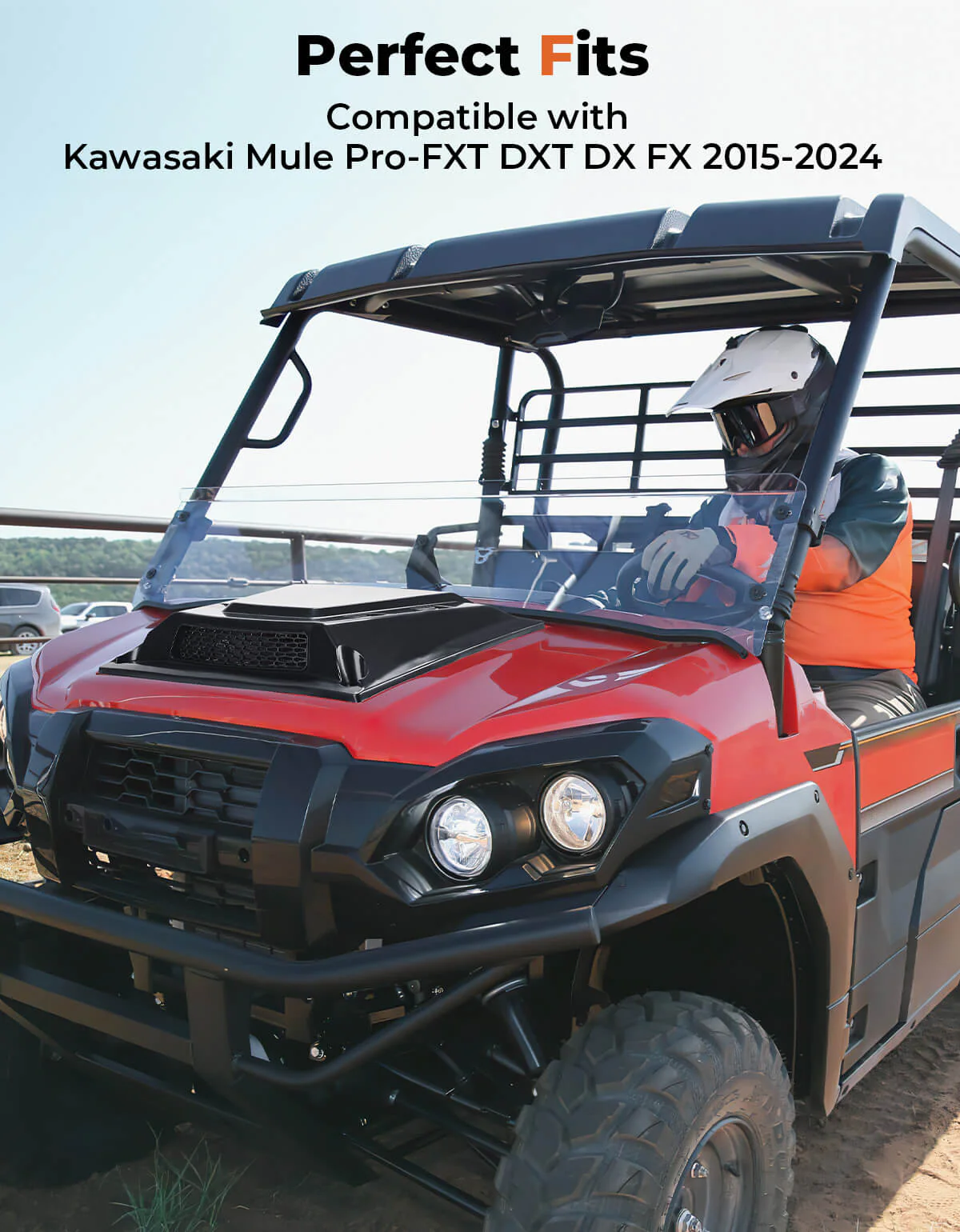 UTV Hood Scoop for Kawasaki Mule Pro FXT DXT DX FX - Image 3